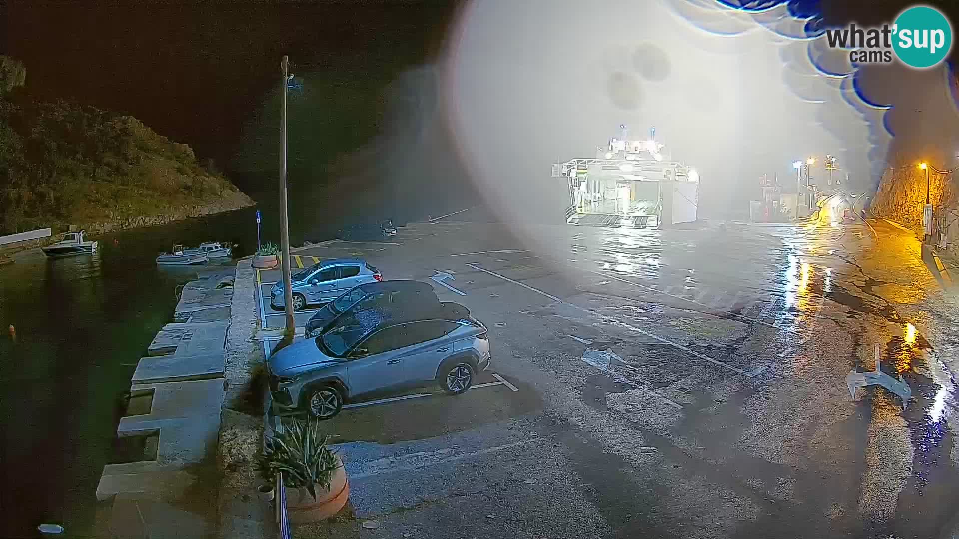 Webcam Prizna ferry port to Pag island