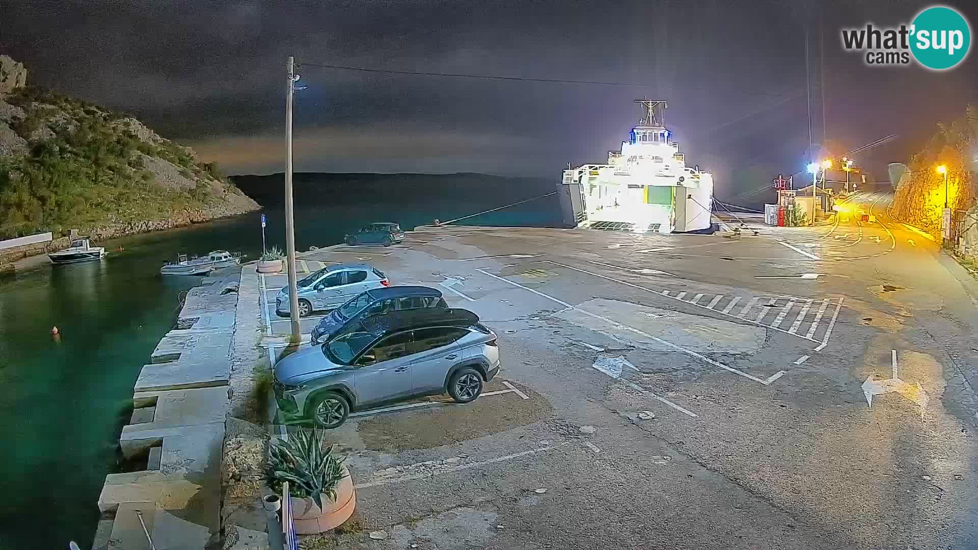Webcam Fährhafen Prizna – zur Insel Pag