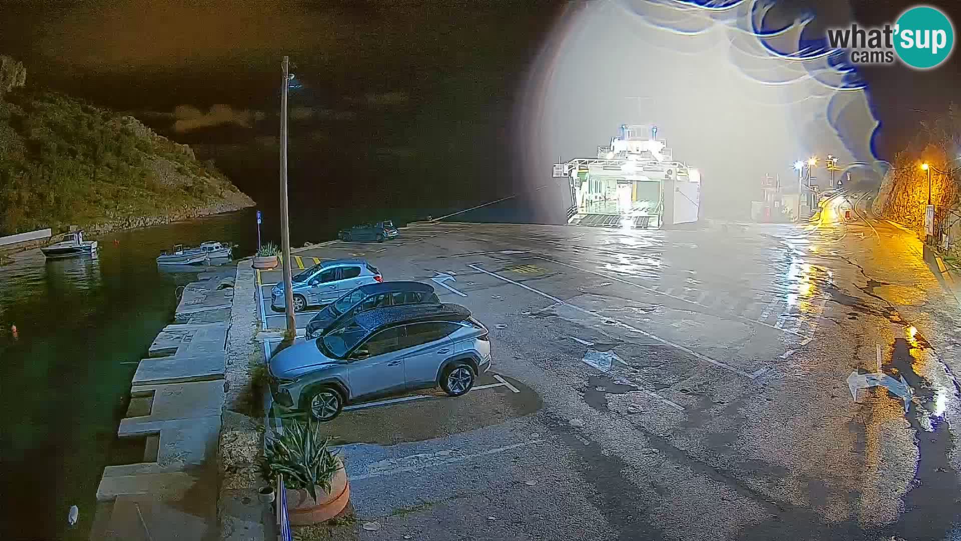 Webcam Prizna ferry port to Pag island