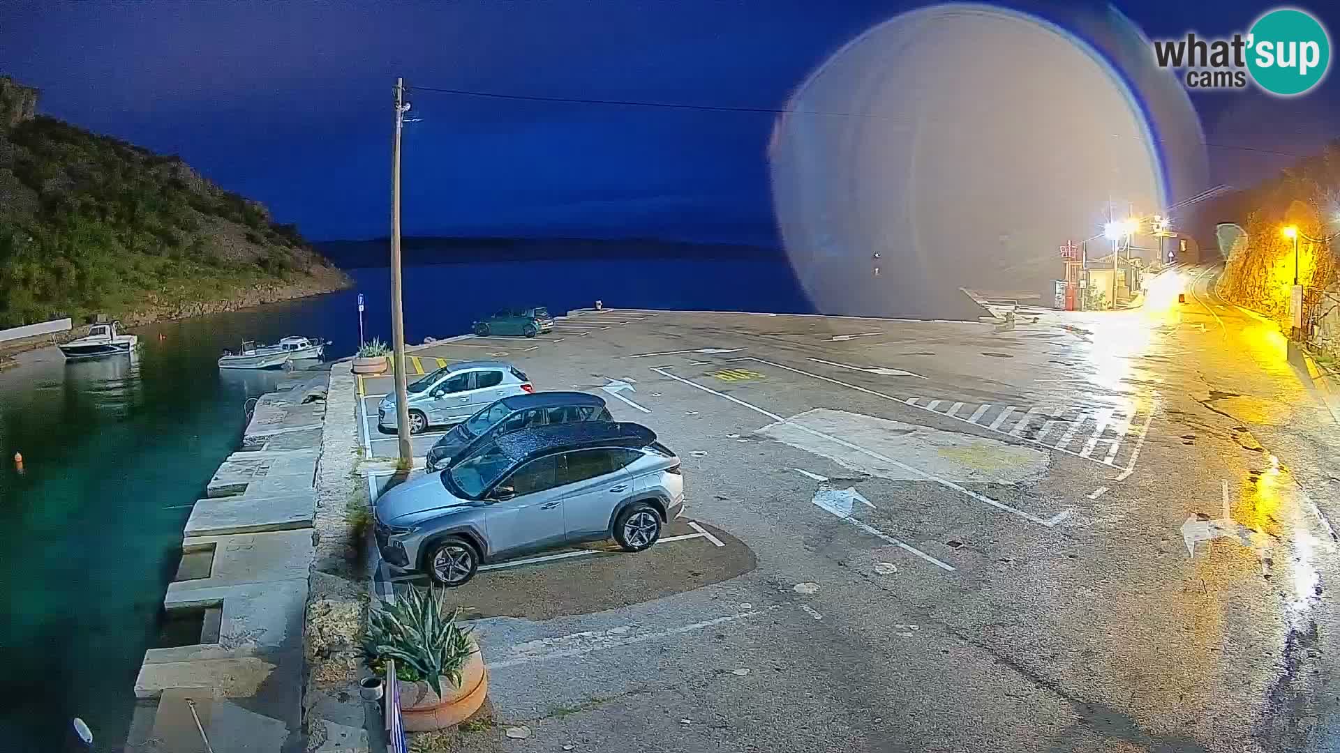 Webcam Prizna ferry port to Pag island