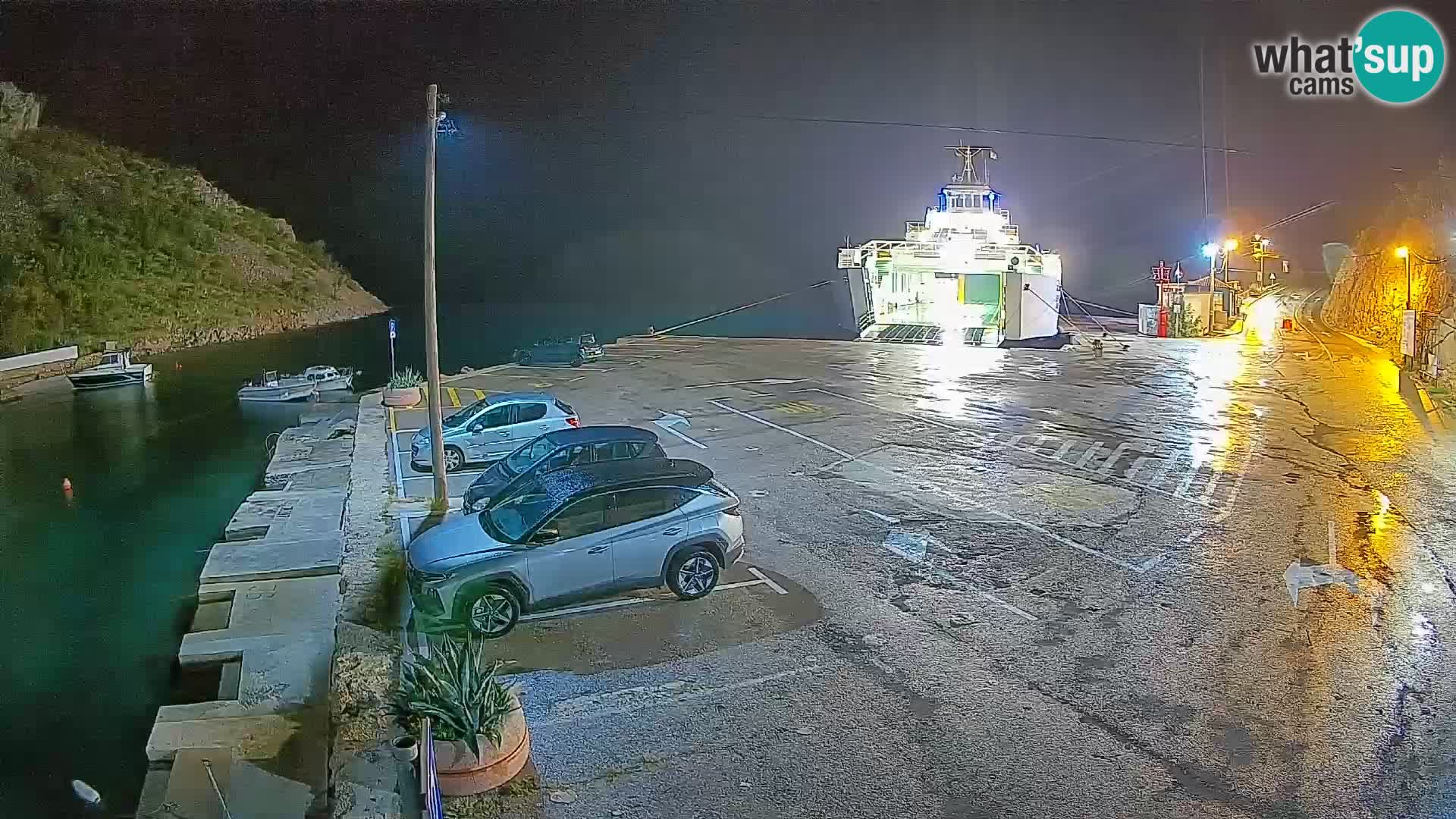 Webcam Prizna ferry port to Pag island