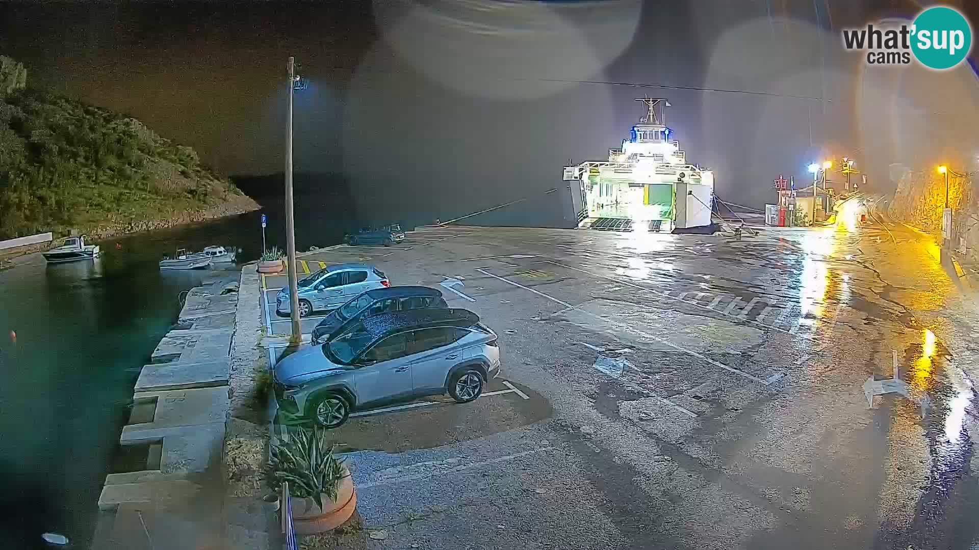 Webcam Prizna ferry port to Pag island