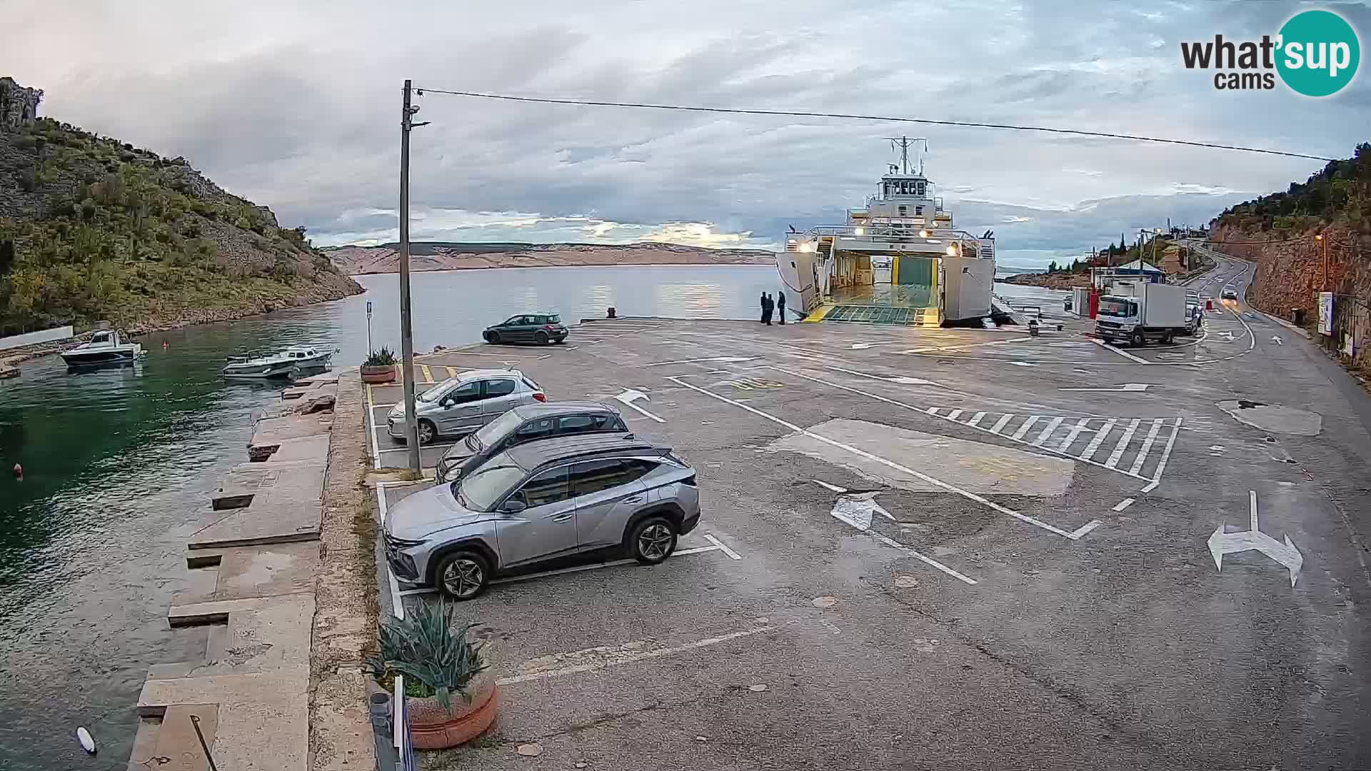 Webcam Fährhafen Prizna – zur Insel Pag