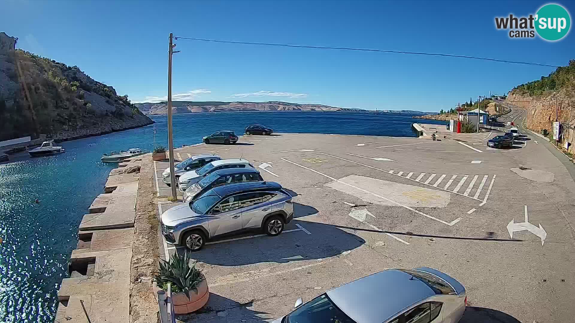 Webcam Fährhafen Prizna – zur Insel Pag