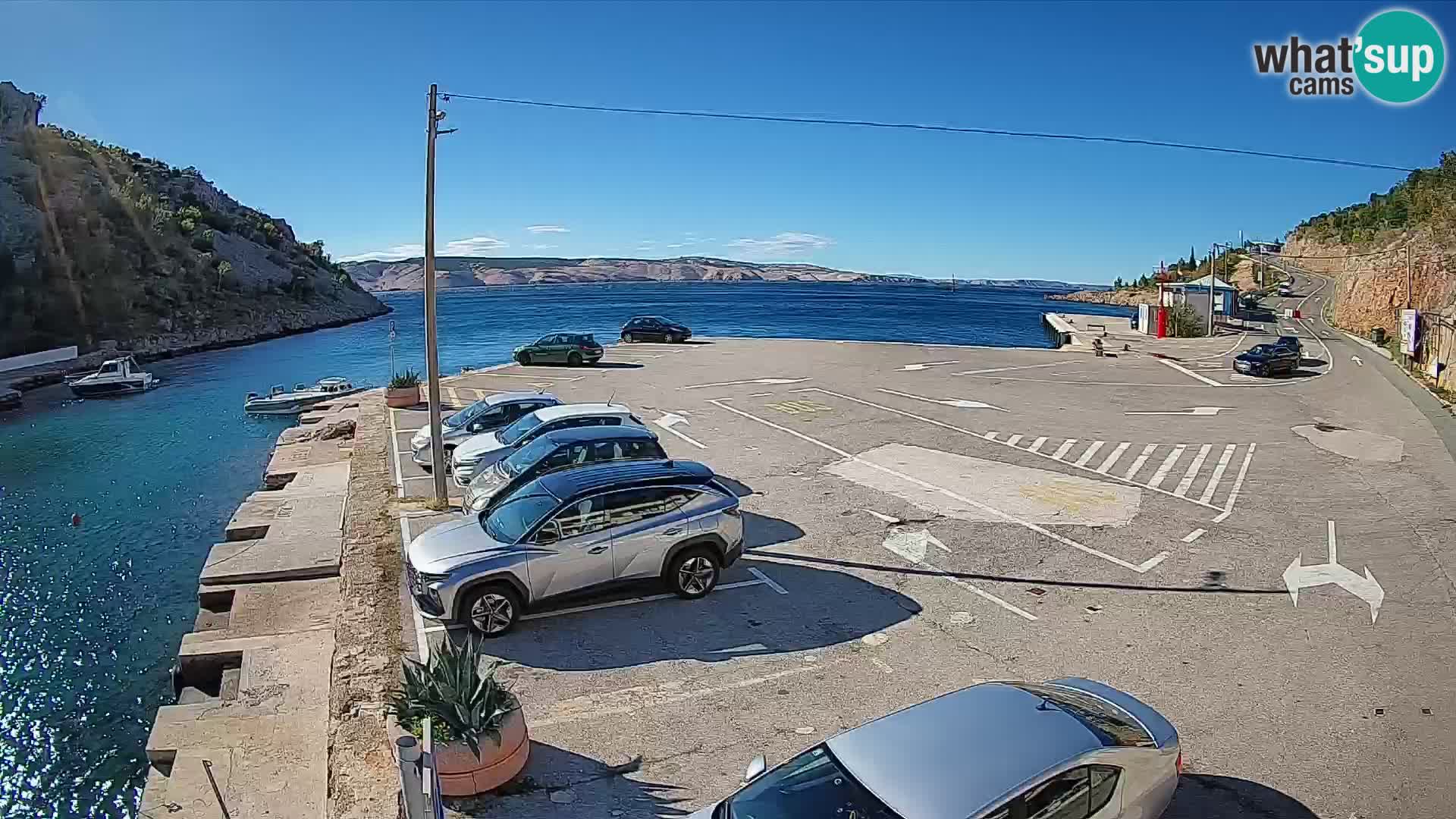 Webcam Fährhafen Prizna – zur Insel Pag