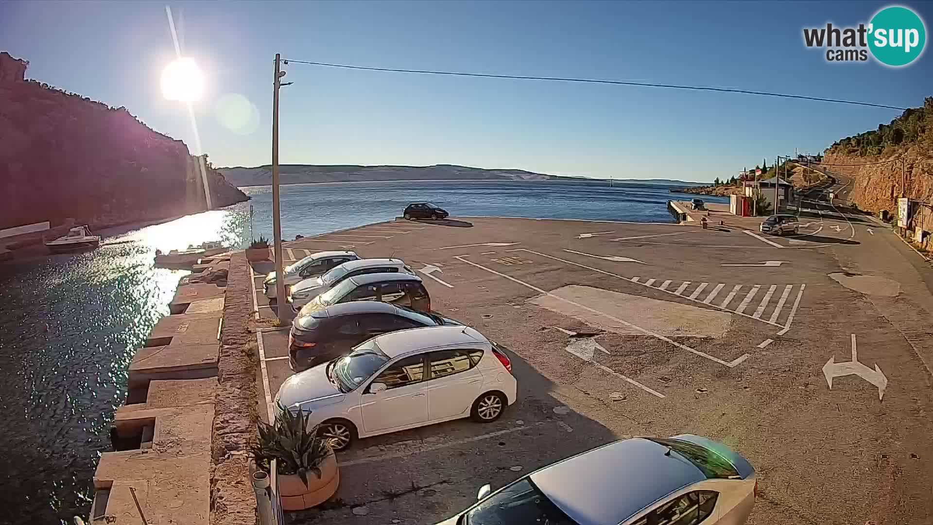 Webcam Fährhafen Prizna – zur Insel Pag