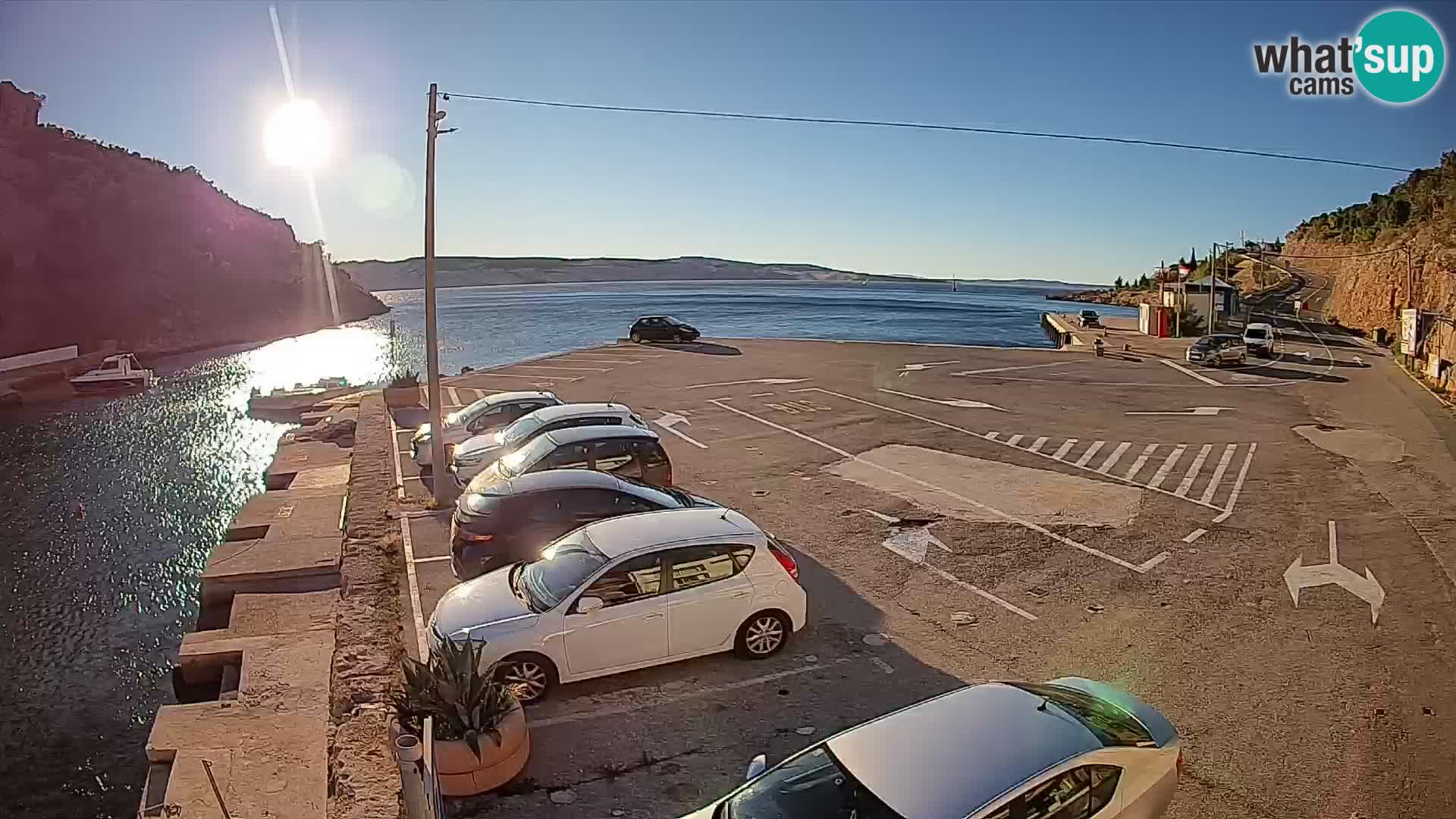 Webcam Prizna ferry port to Pag island