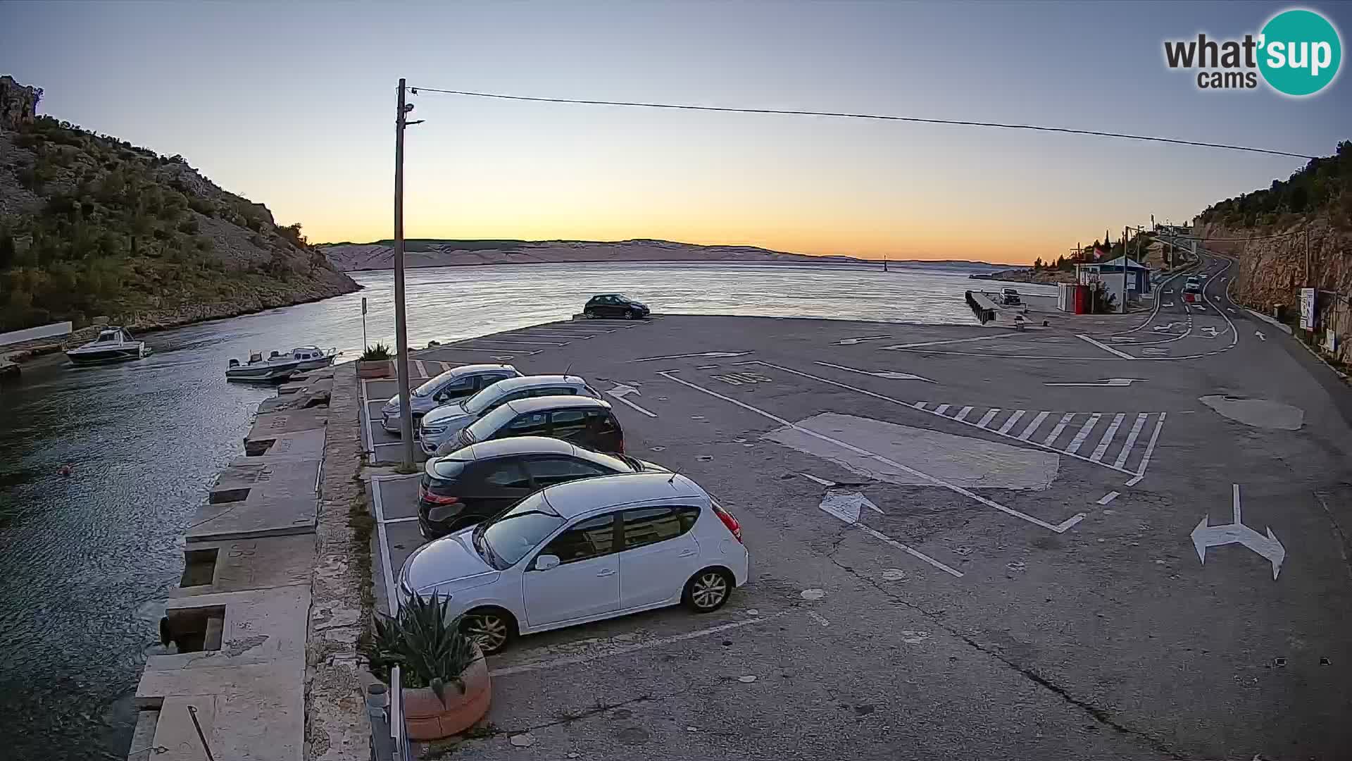 Webcam Fährhafen Prizna – zur Insel Pag