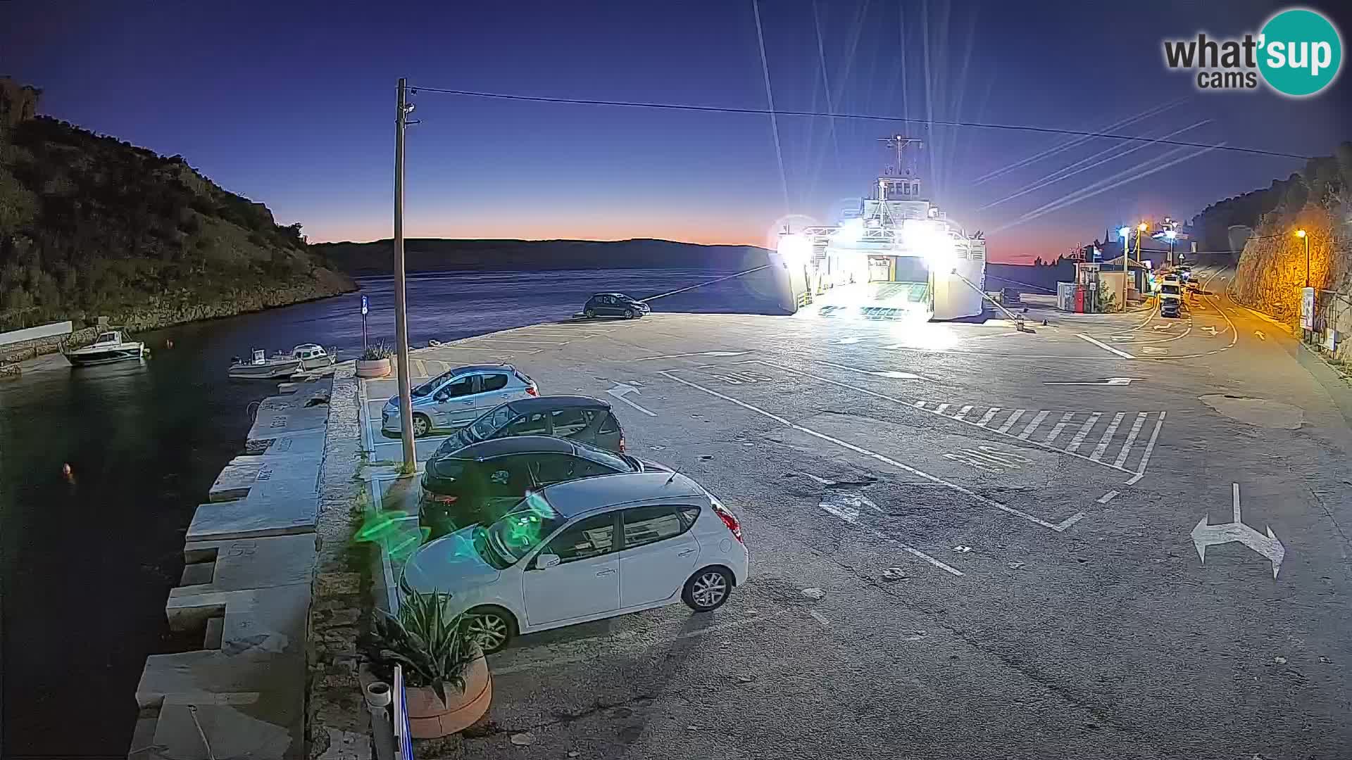 Webcam Fährhafen Prizna – zur Insel Pag