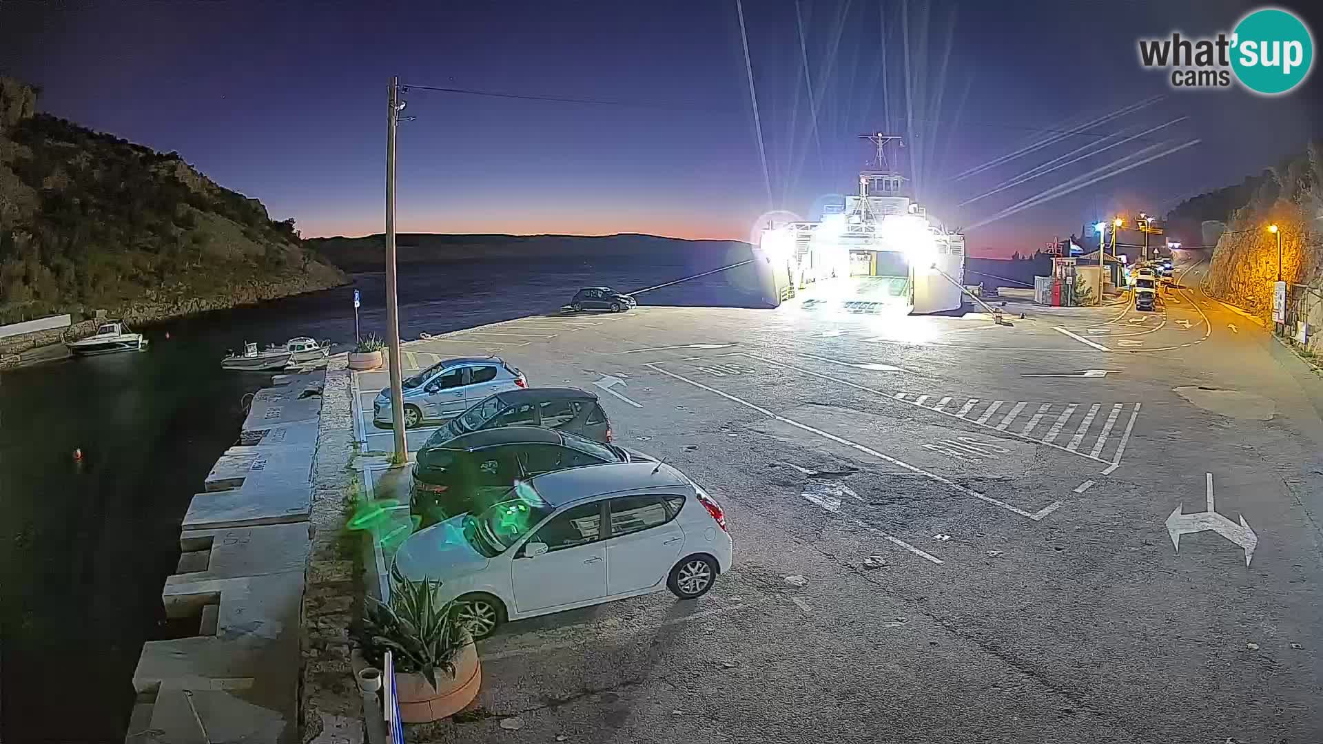 Webcam Prizna ferry port to Pag island