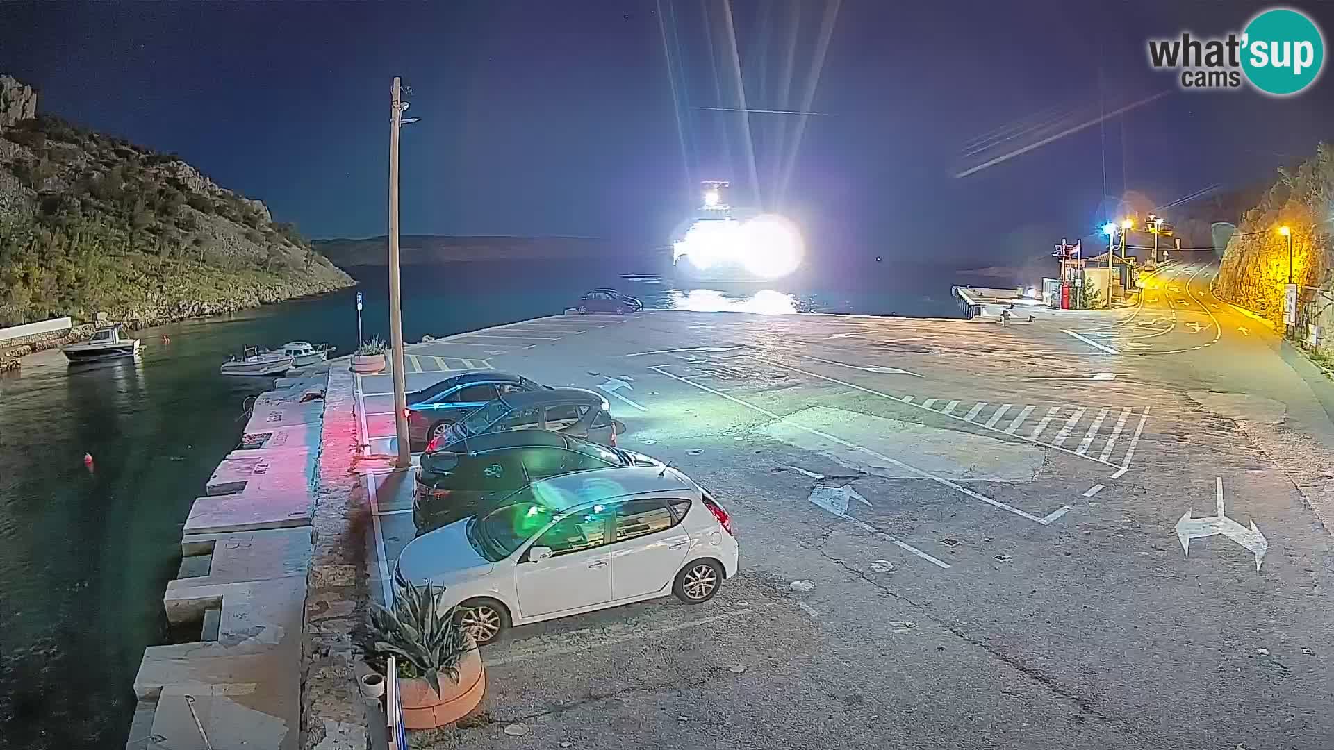 Webcam Fährhafen Prizna – zur Insel Pag