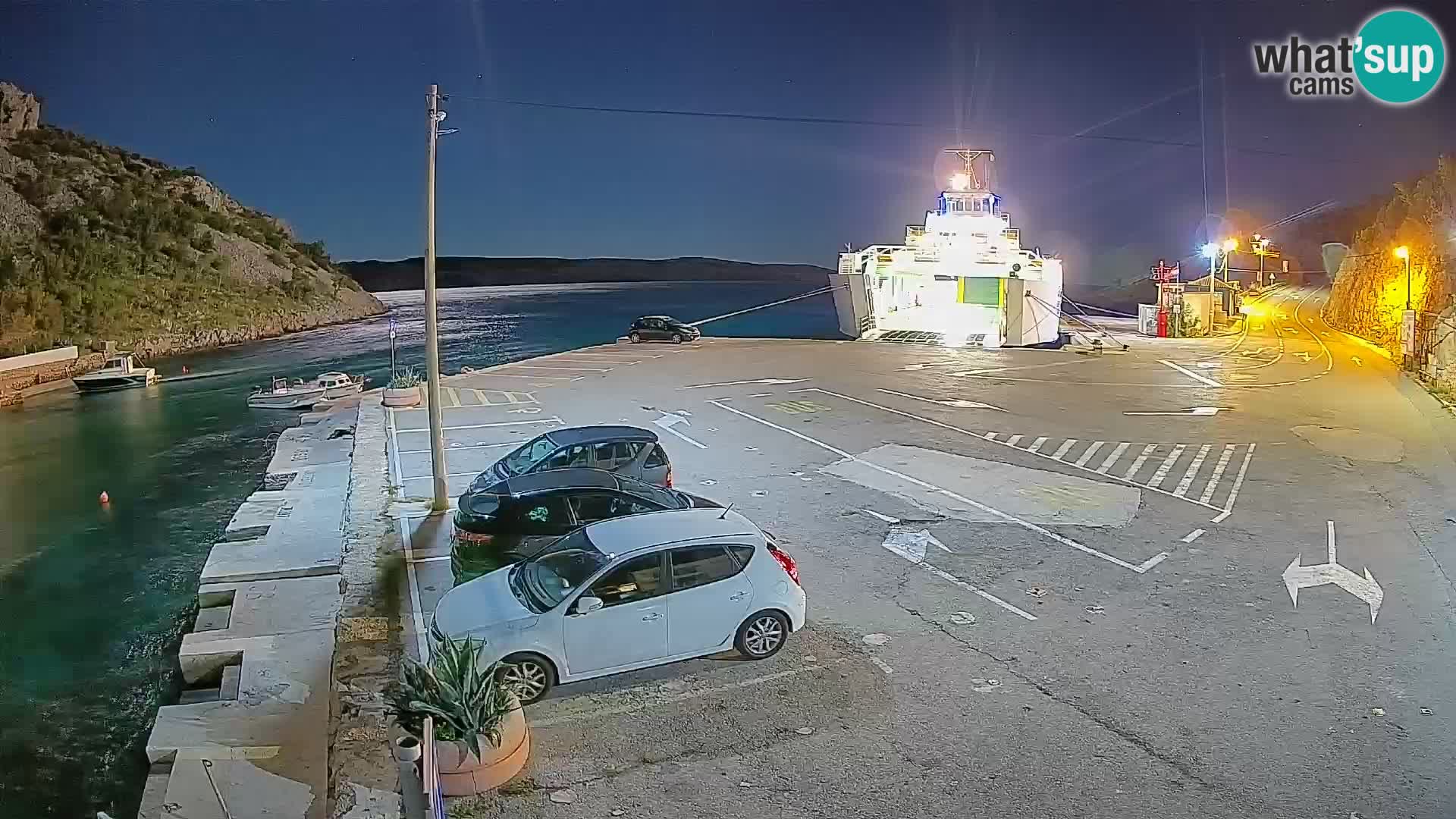 Webcam Fährhafen Prizna – zur Insel Pag