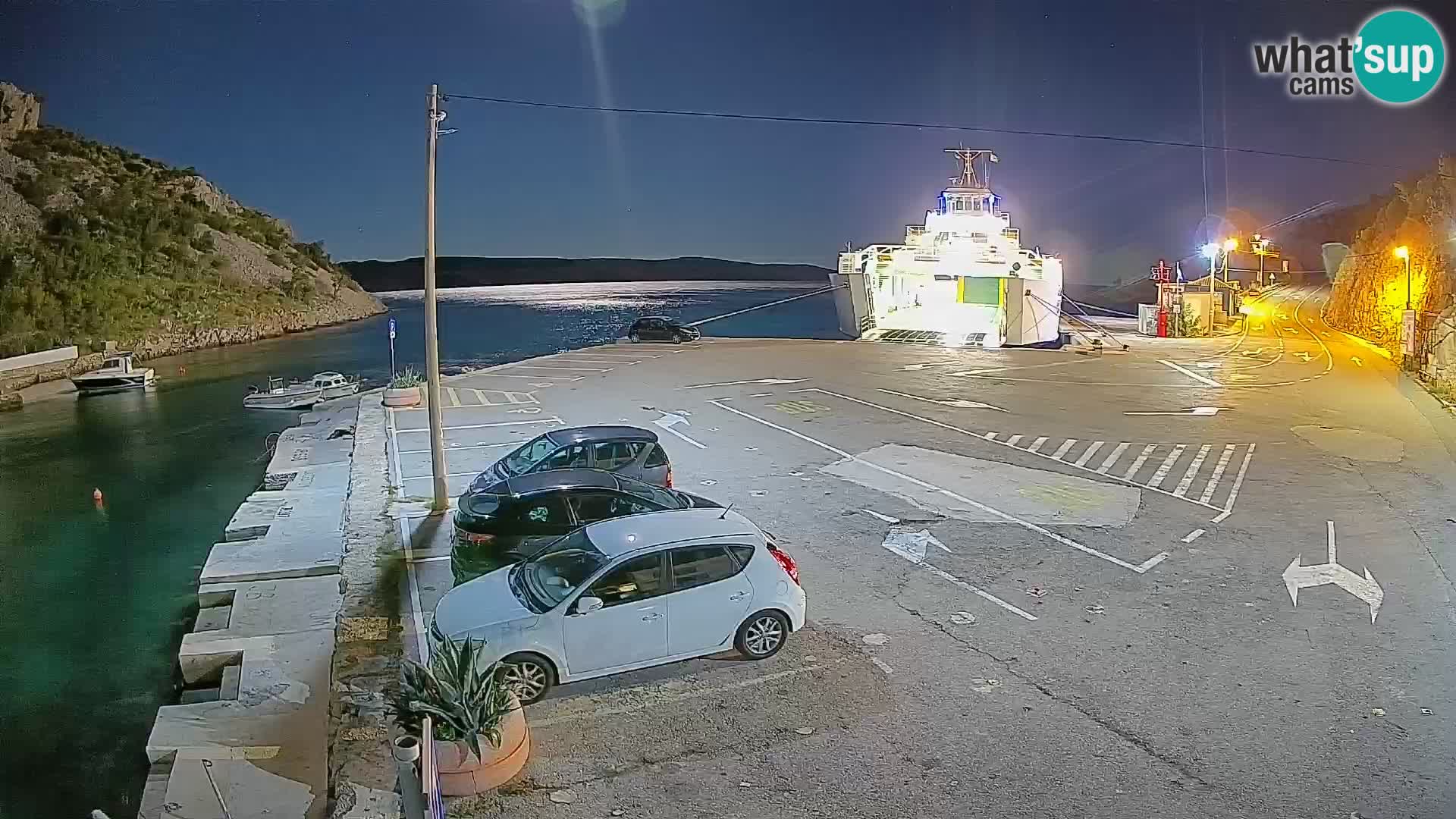 Webcam Fährhafen Prizna – zur Insel Pag