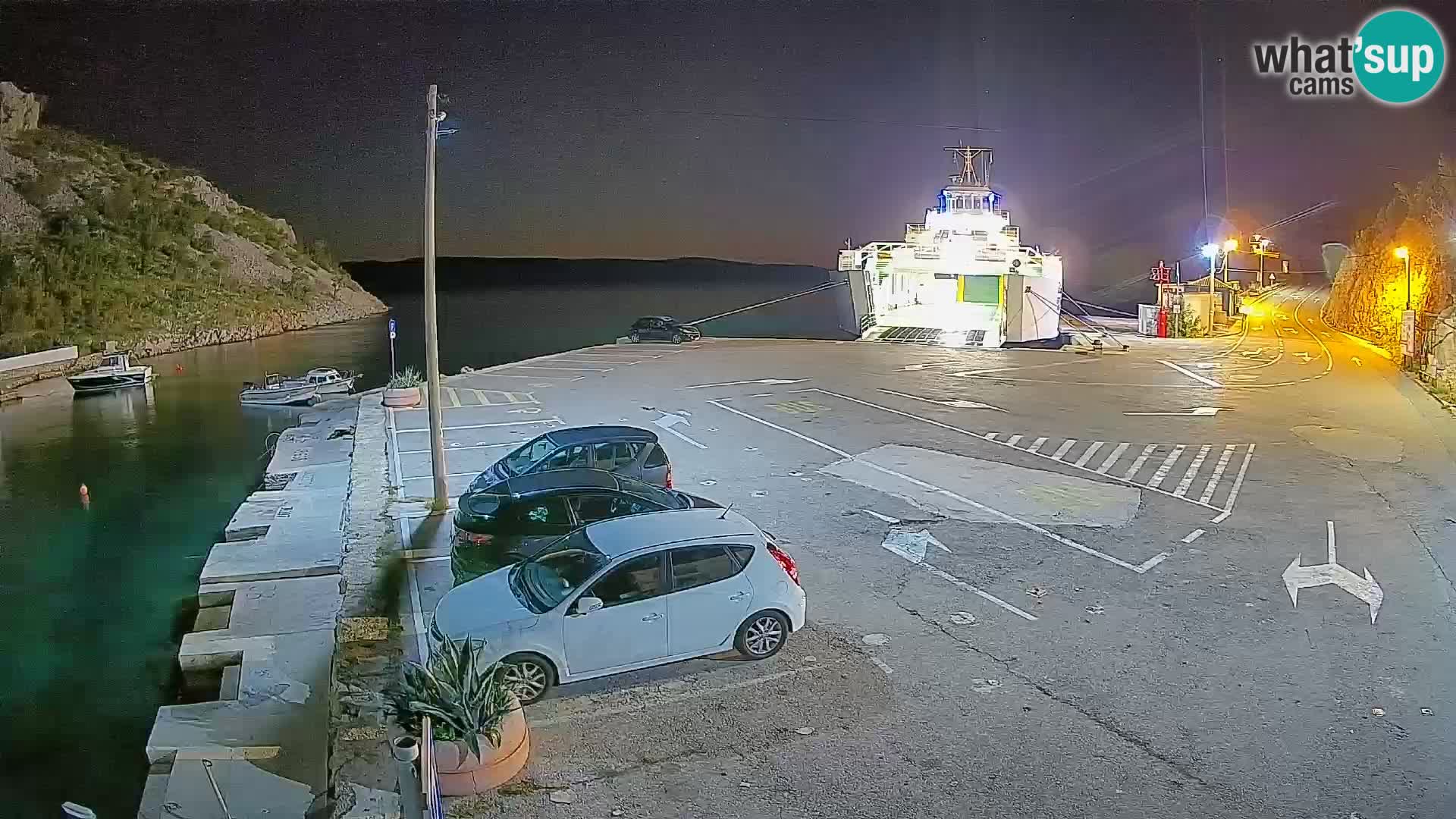 Webcam Fährhafen Prizna – zur Insel Pag