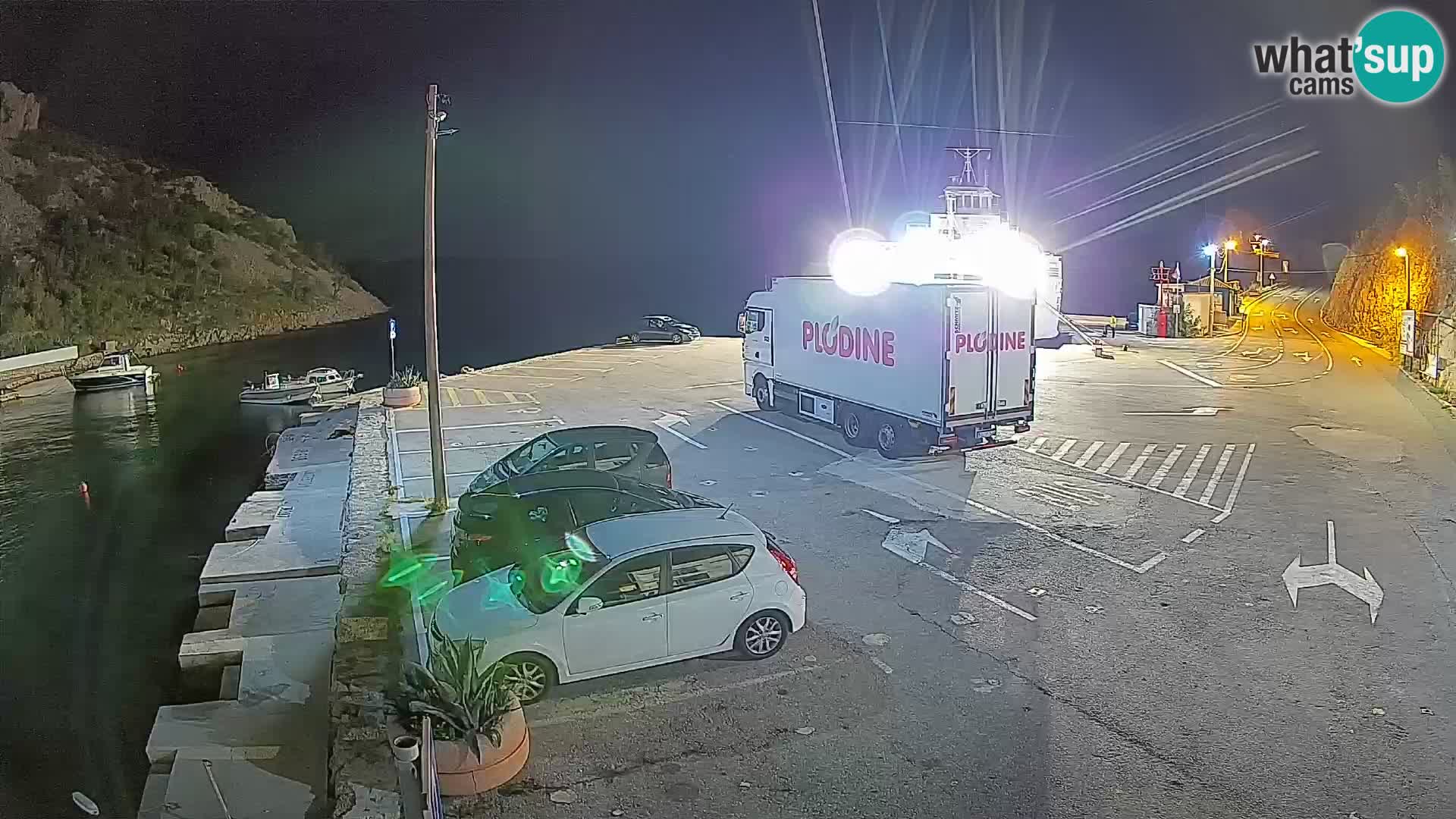 Webcam Prizna ferry port to Pag island
