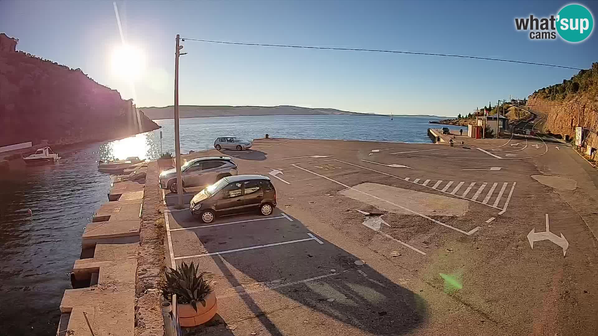 Webcam Fährhafen Prizna – zur Insel Pag