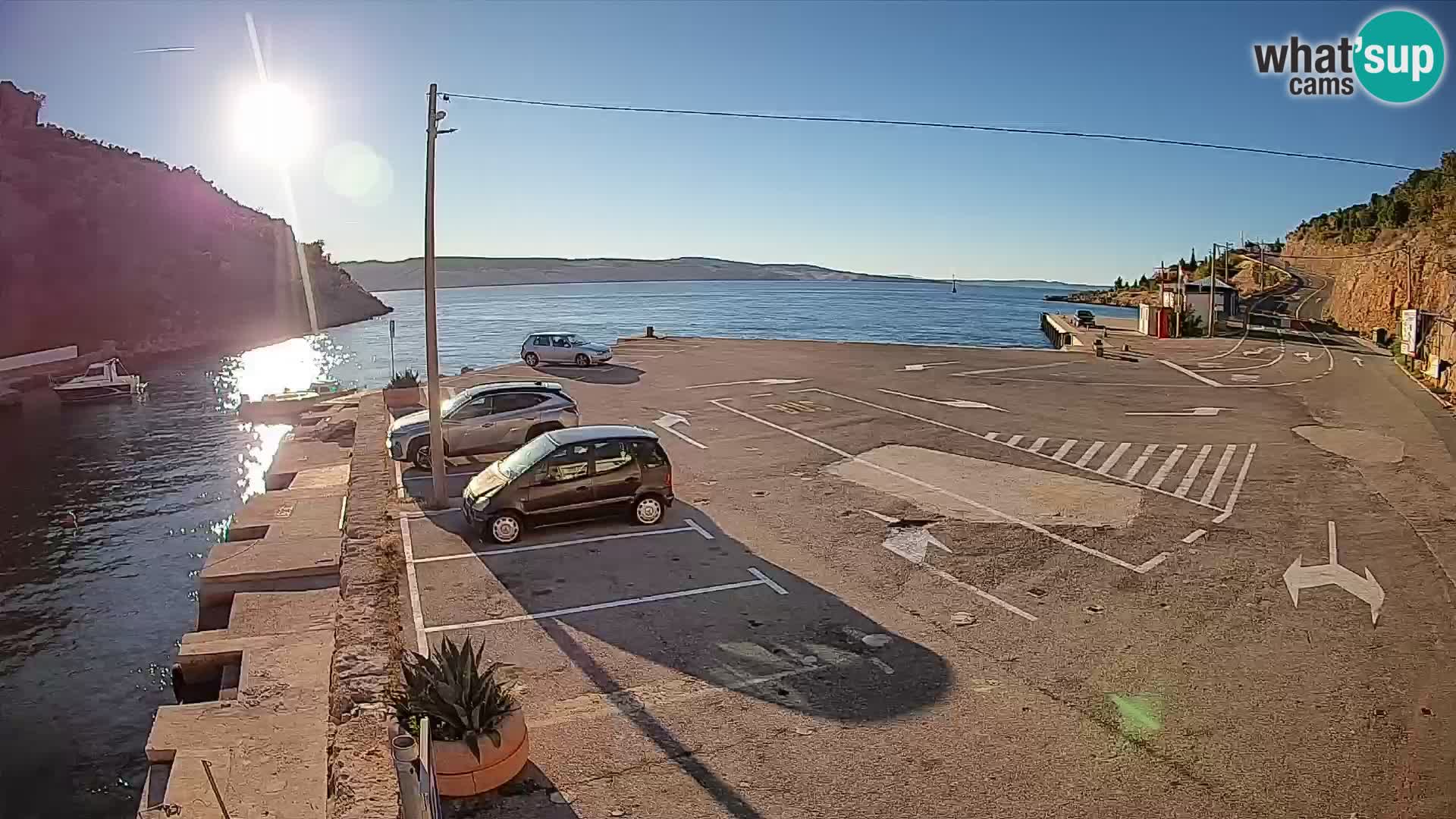 Webcam Prizna ferry port to Pag island
