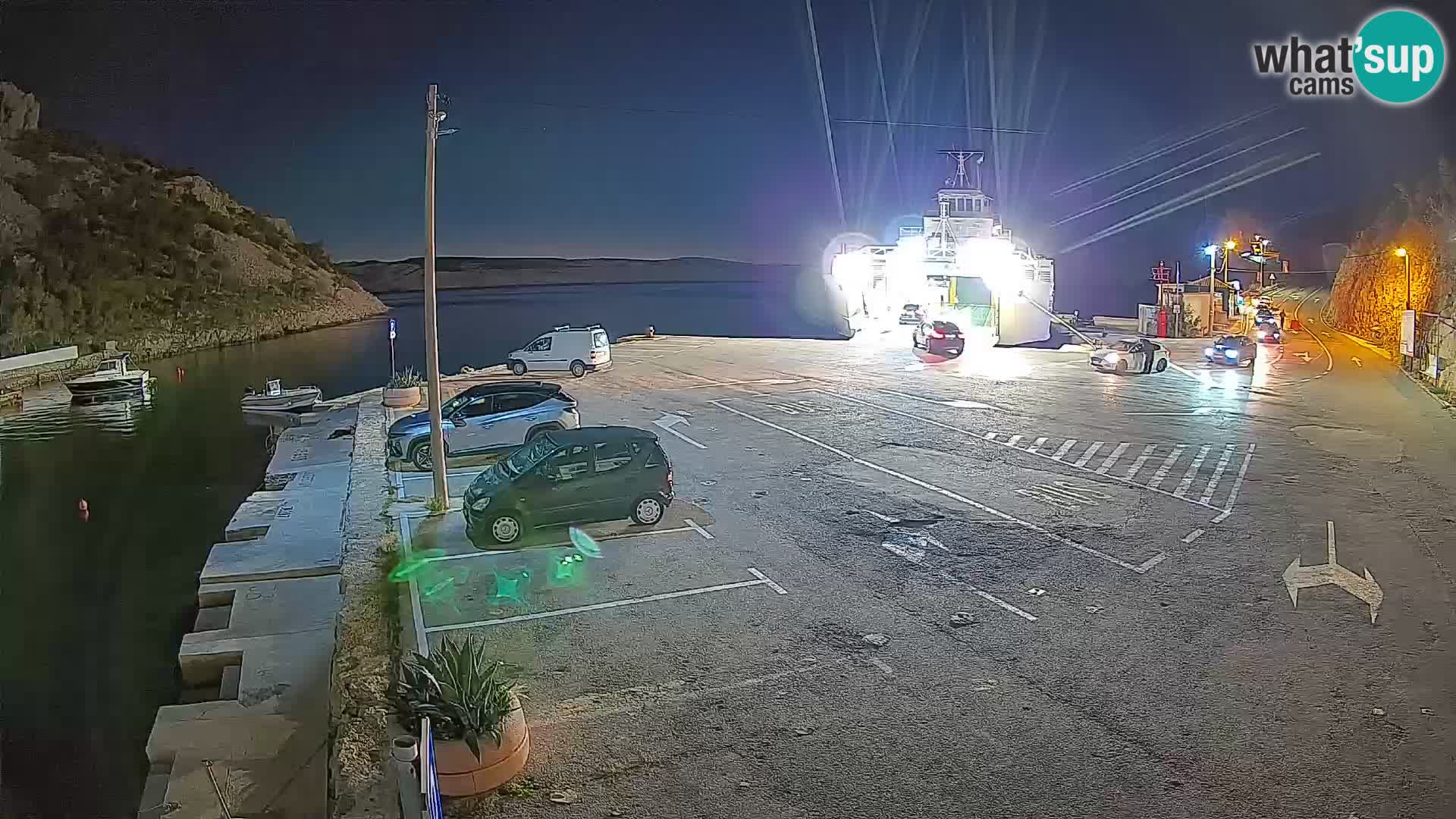 Webcam Prizna ferry port to Pag island