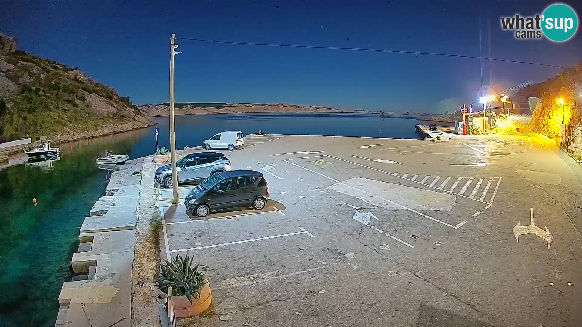 Webcam Fährhafen Prizna – zur Insel Pag