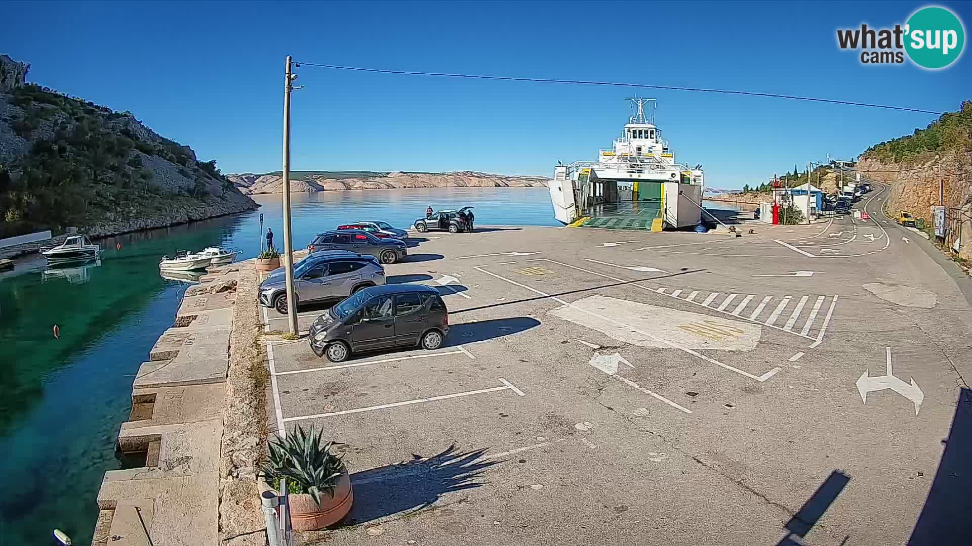 Webcam porto traghetti di Prizna – per l’isola di Pag