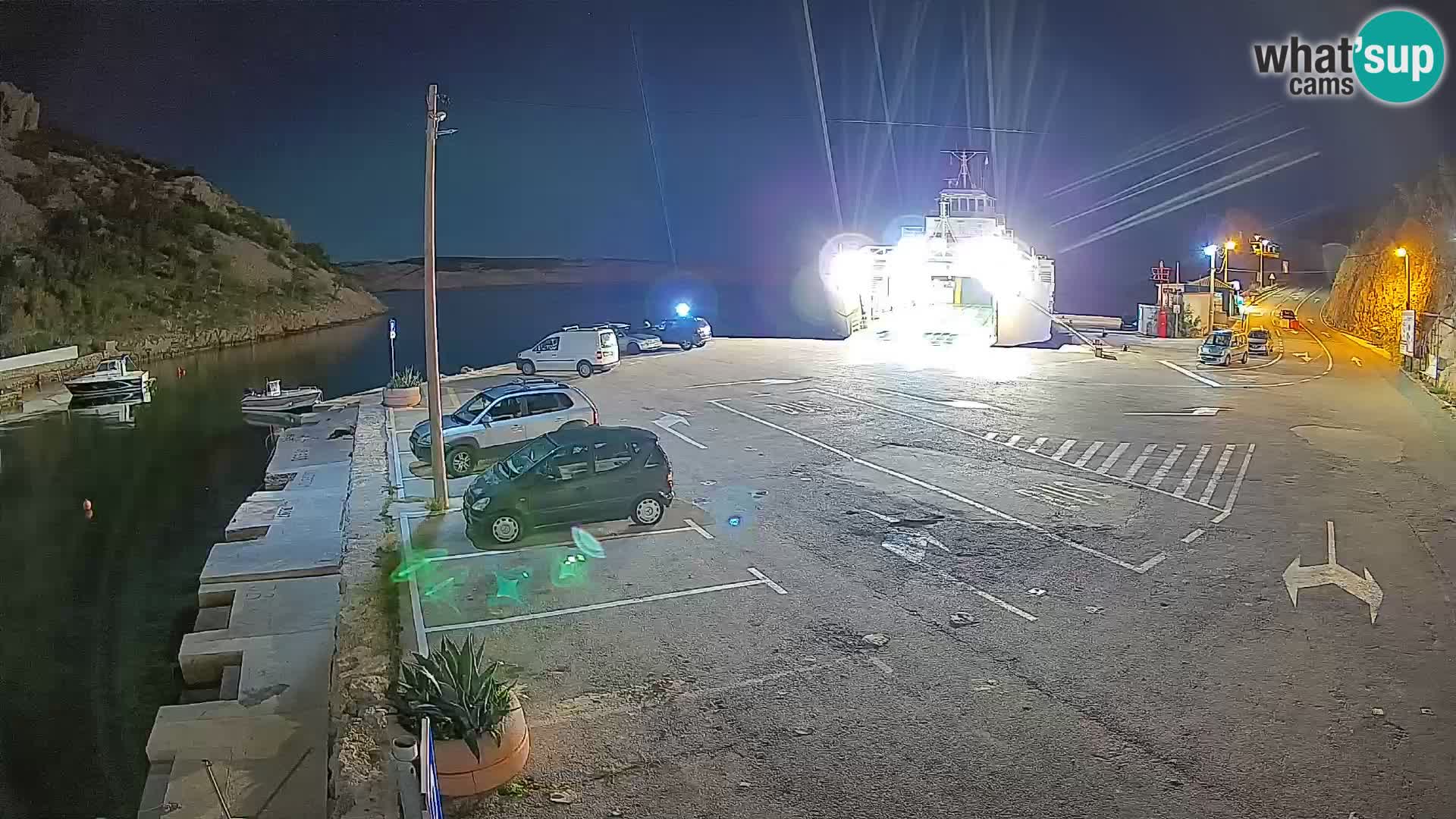 Webcam Fährhafen Prizna – zur Insel Pag