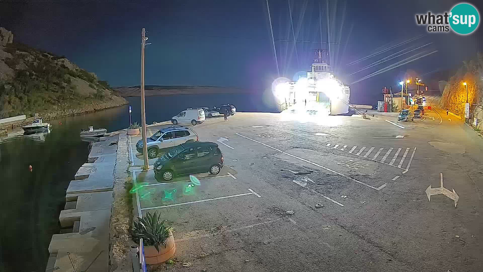 Webcam Fährhafen Prizna – zur Insel Pag