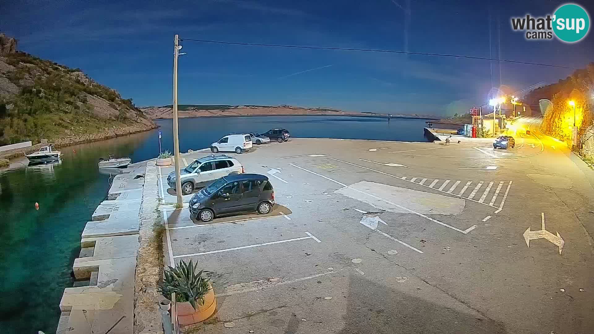 Webcam port de ferry de Prizna – vers l’île de Pag