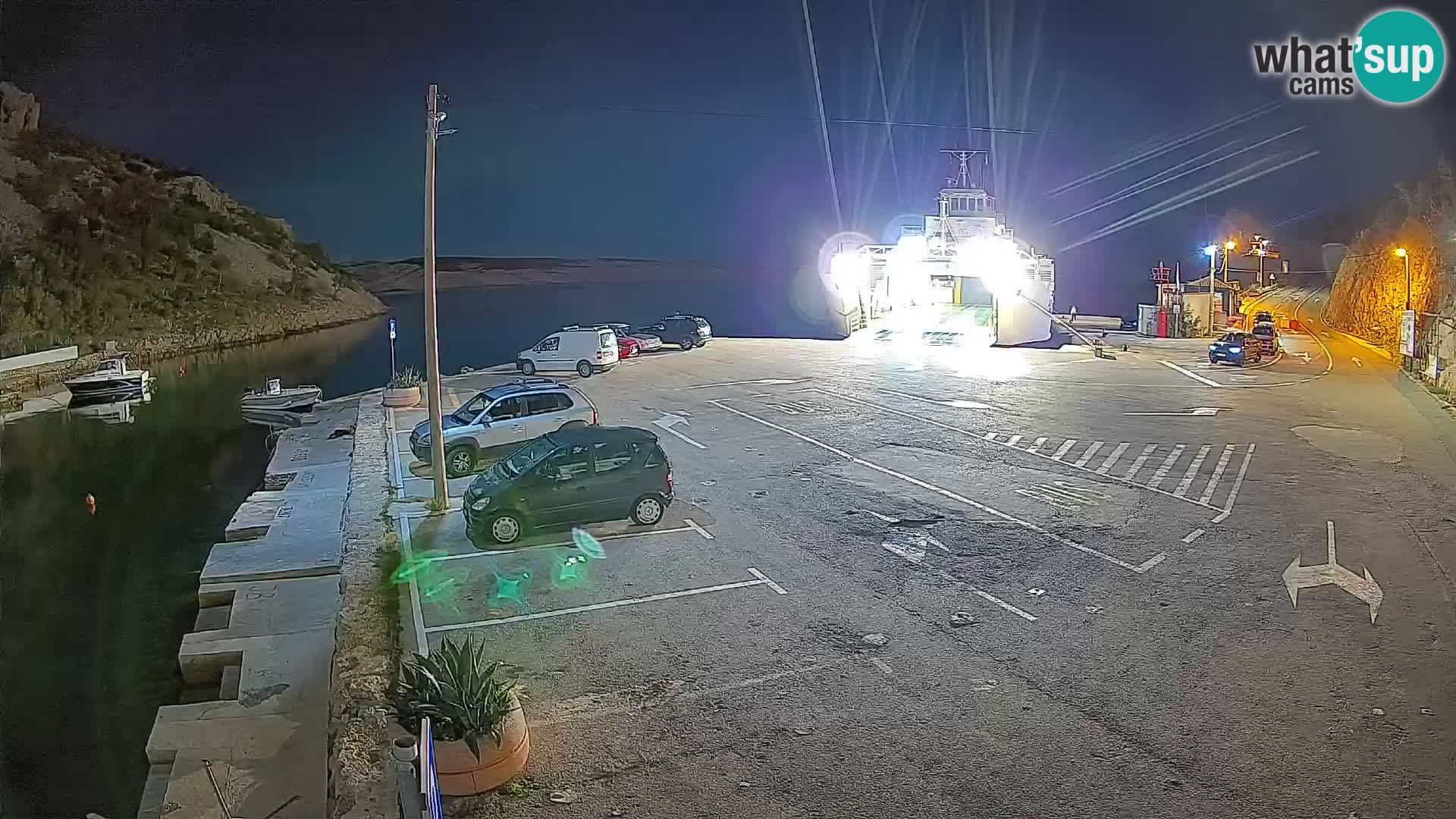 Webcam Prizna ferry port to Pag island