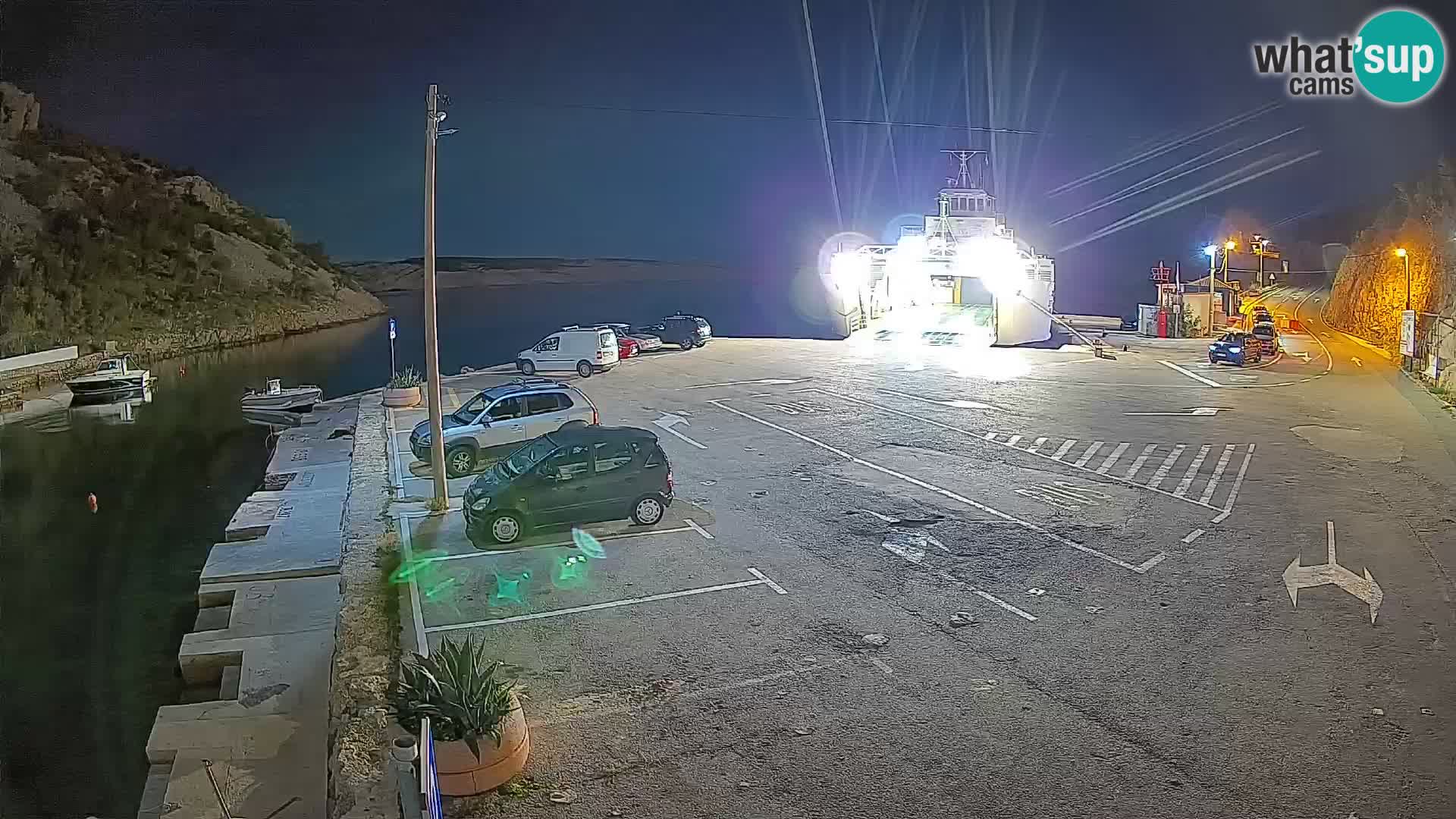 Webcam Prizna ferry port to Pag island