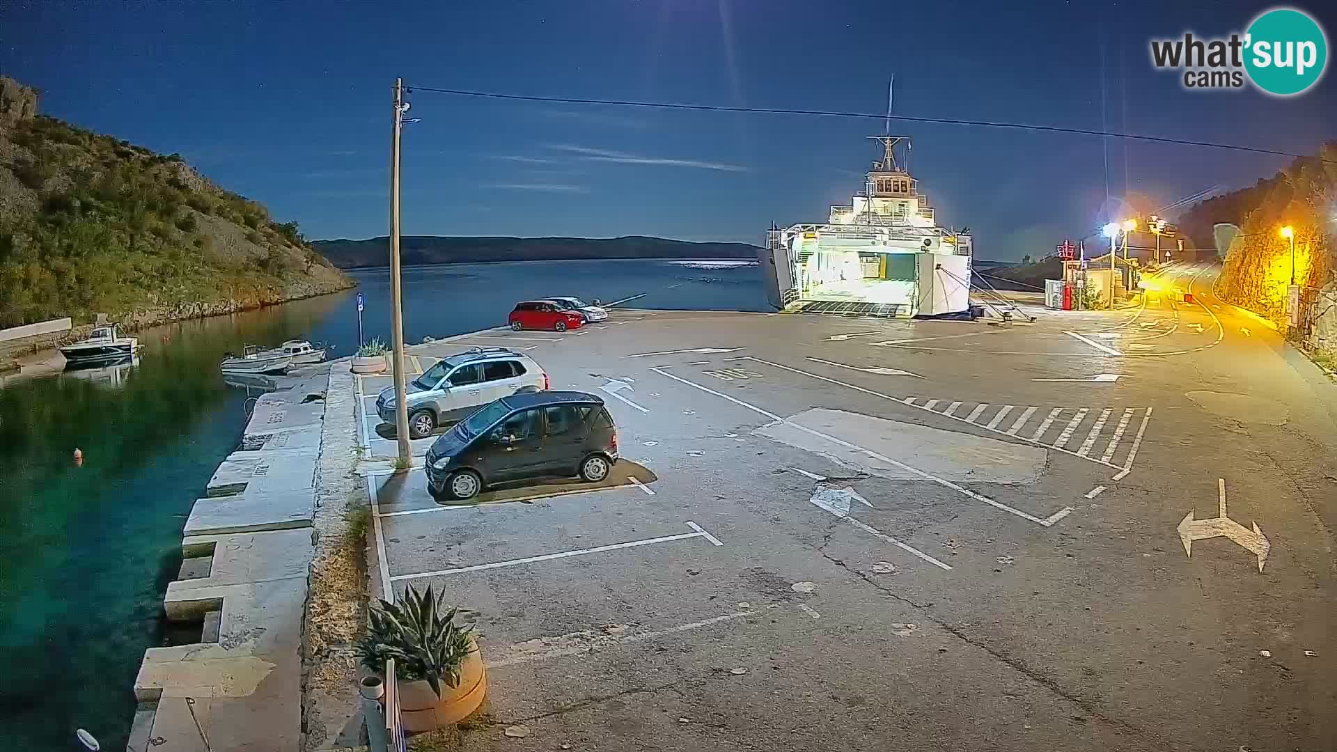Webcam Fährhafen Prizna – zur Insel Pag