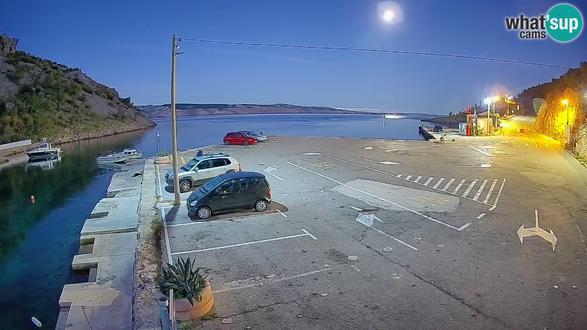 Webcam Fährhafen Prizna – zur Insel Pag