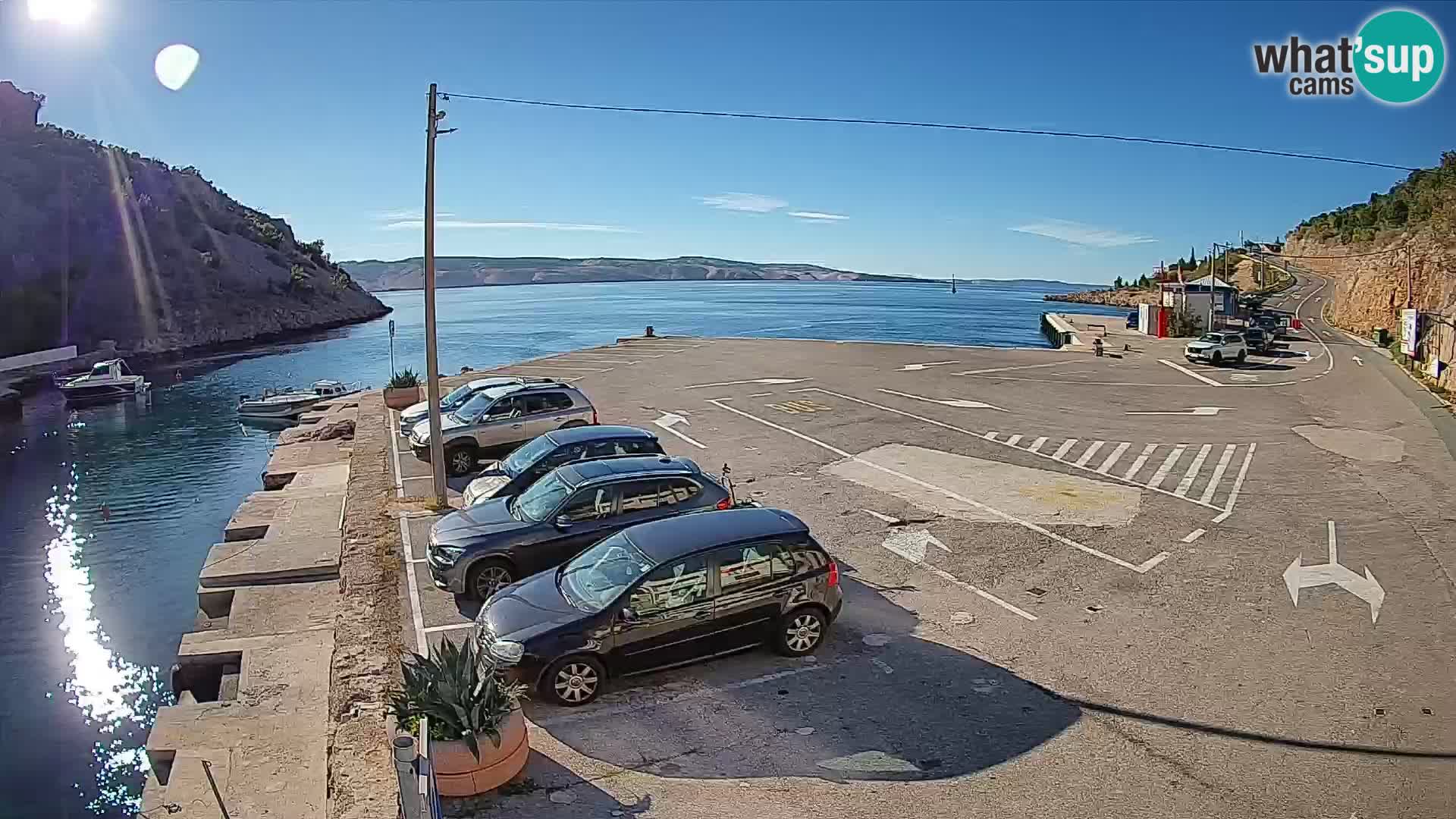 Webcam Fährhafen Prizna – zur Insel Pag