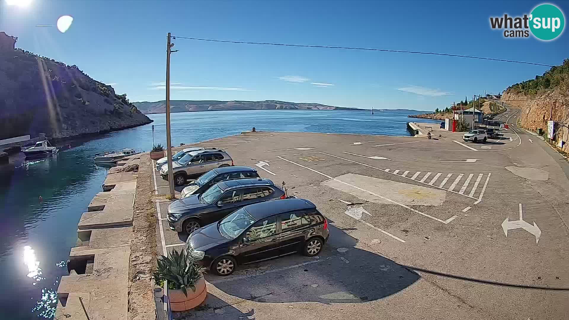 Webcam Fährhafen Prizna – zur Insel Pag