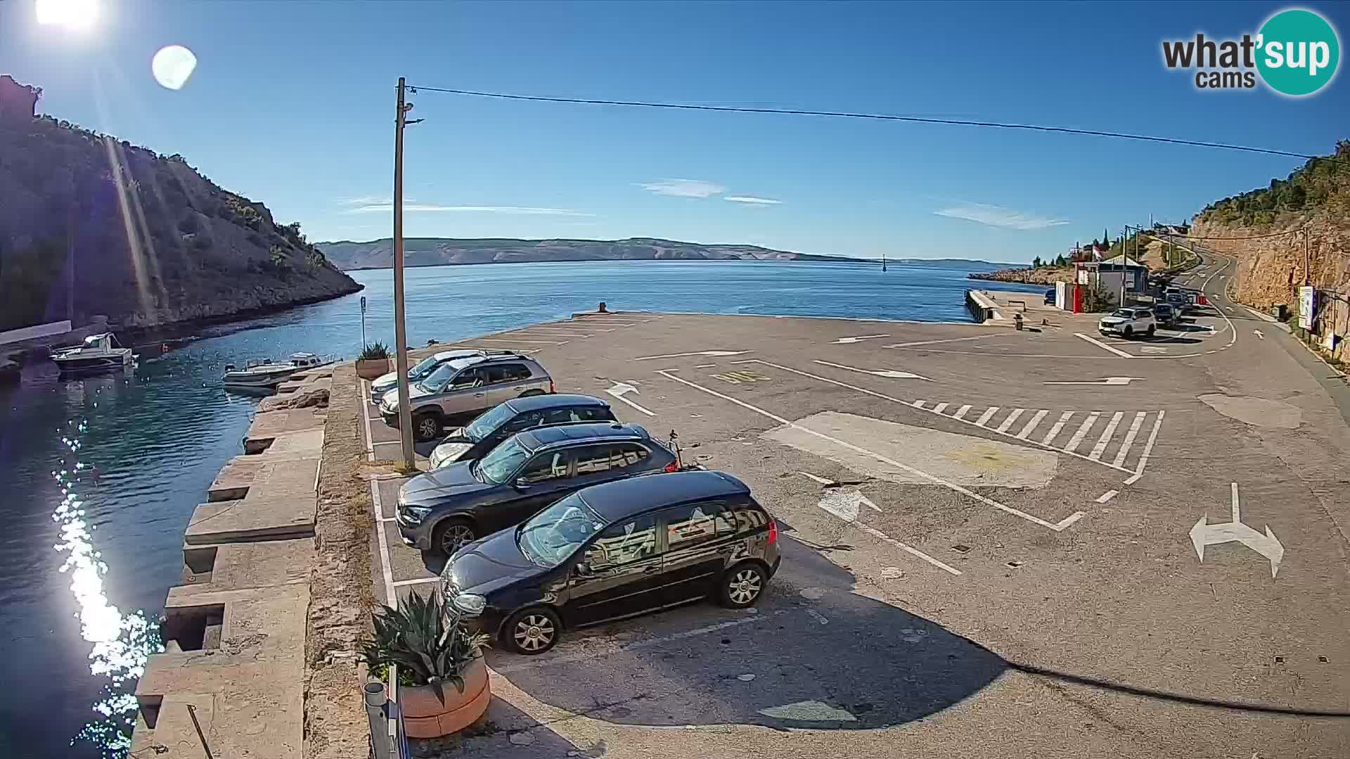Webcam Prizna ferry port to Pag island