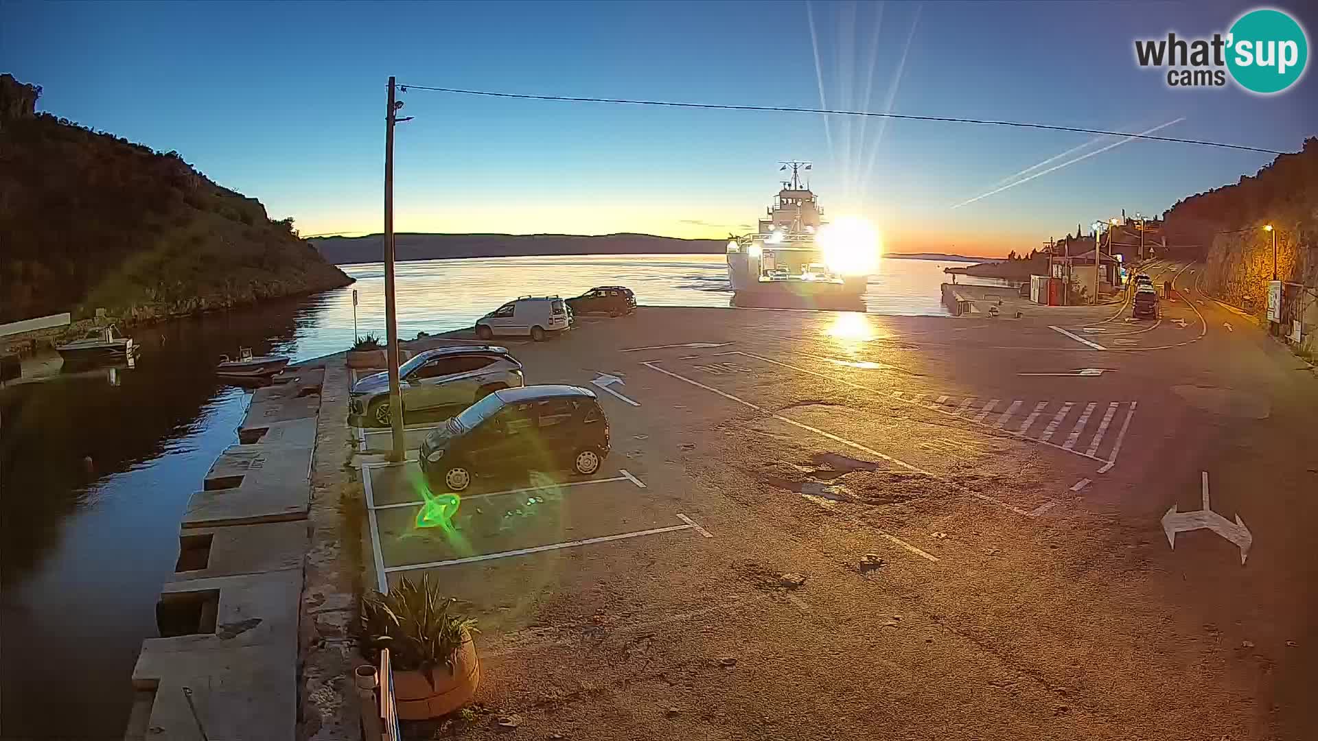 Webcam Fährhafen Prizna – zur Insel Pag