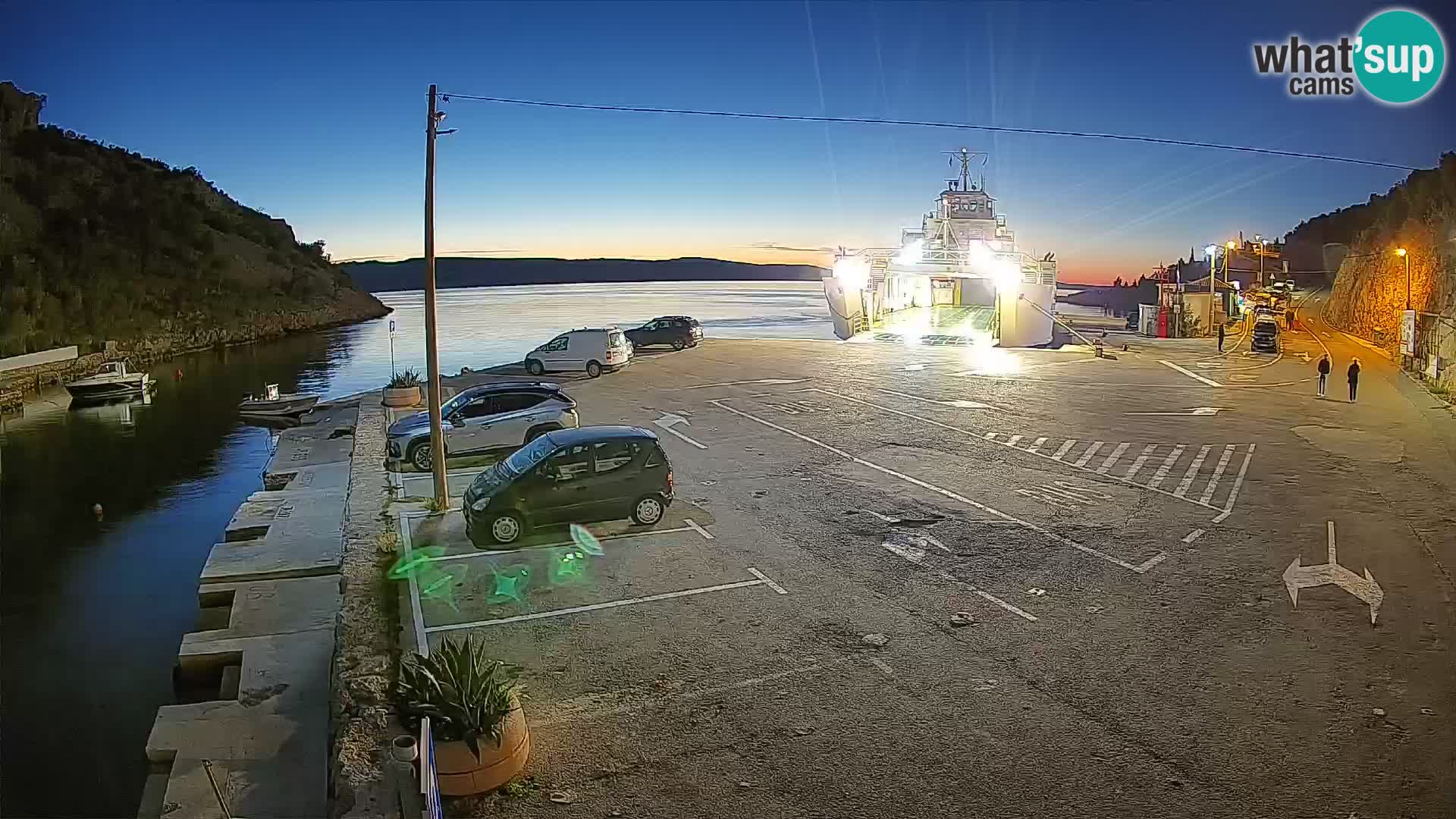 Webcam Fährhafen Prizna – zur Insel Pag