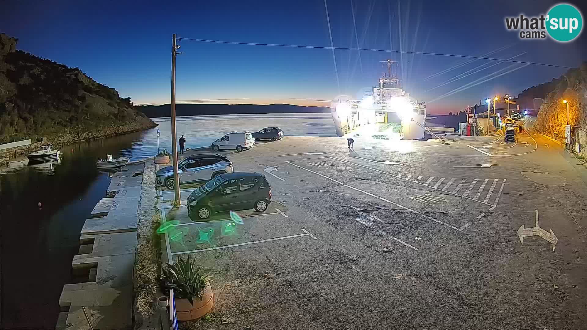 Webcam Prizna ferry port to Pag island