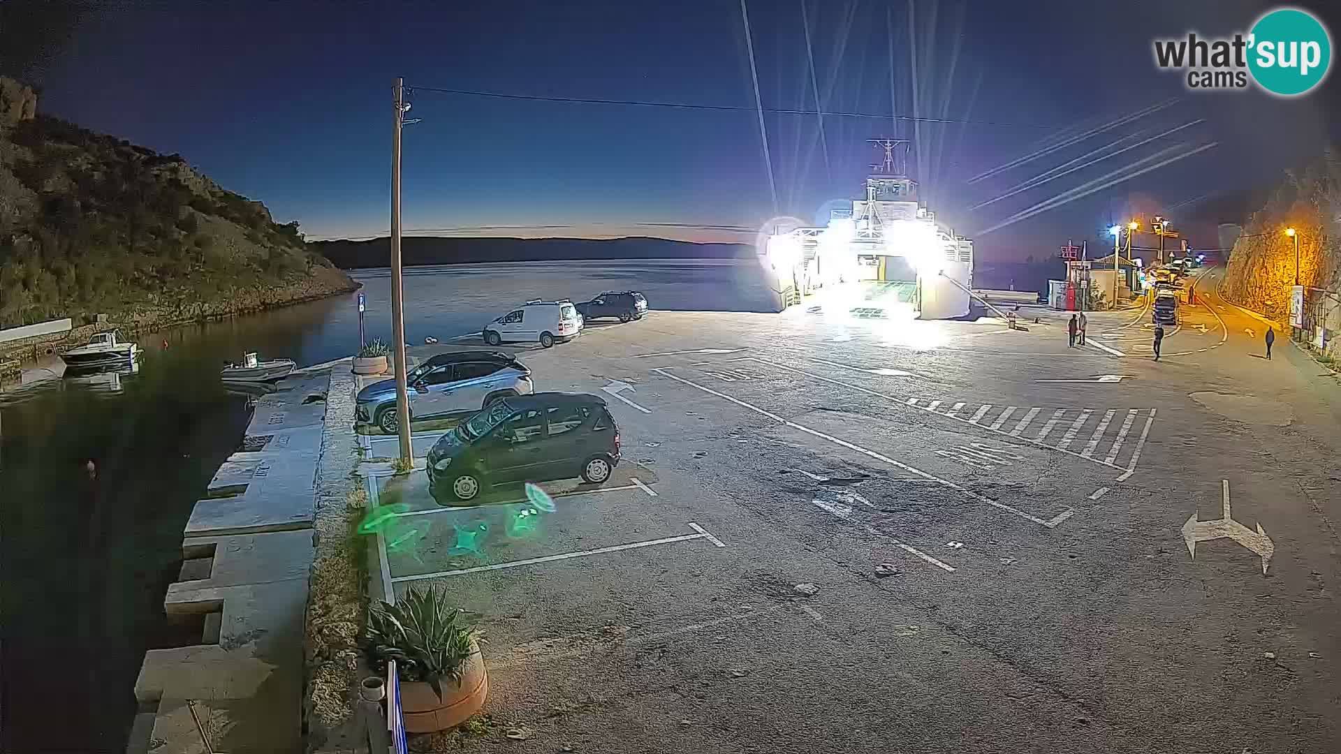 Webcam port de ferry de Prizna – vers l’île de Pag