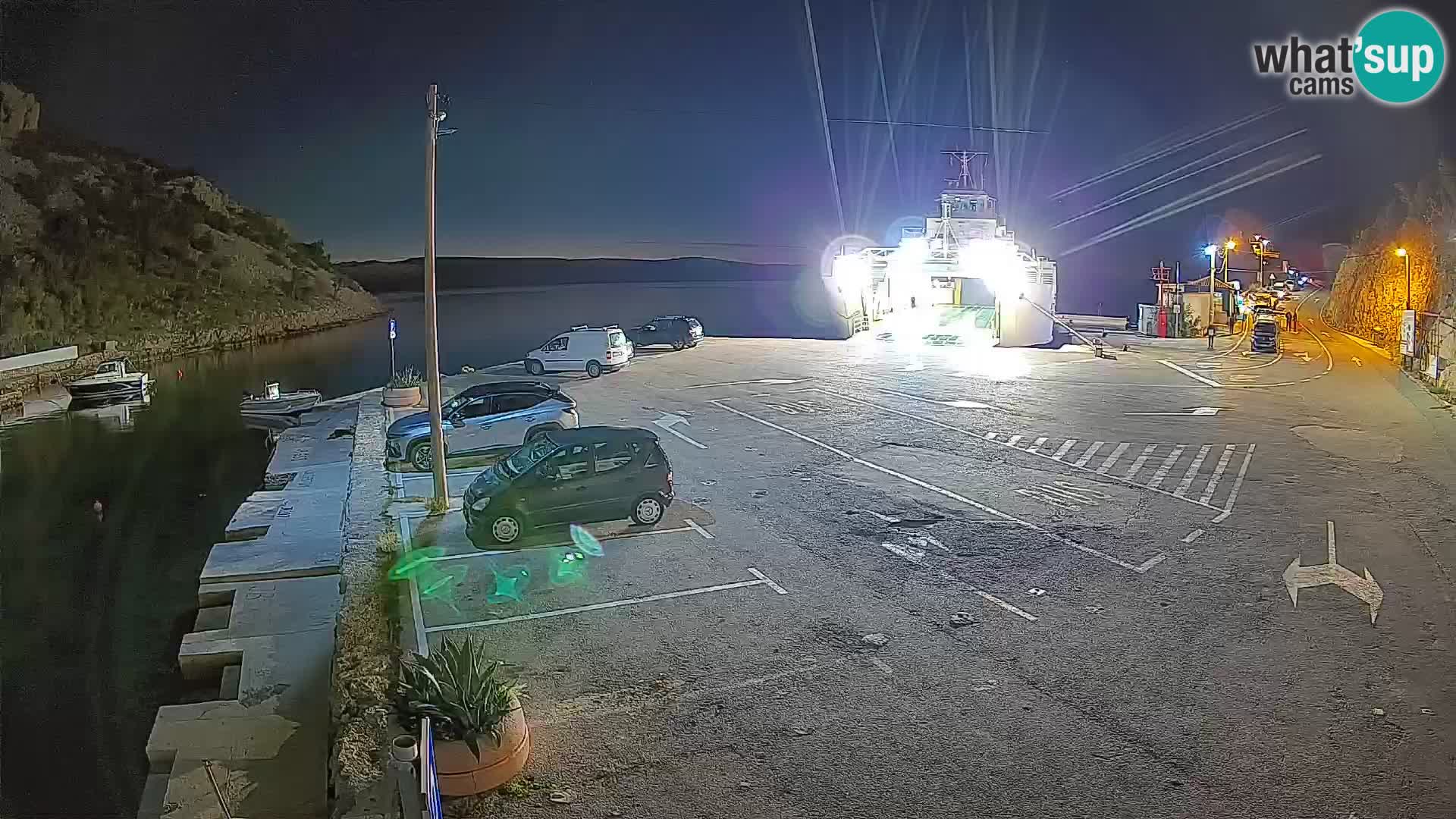 Webcam Prizna ferry port to Pag island