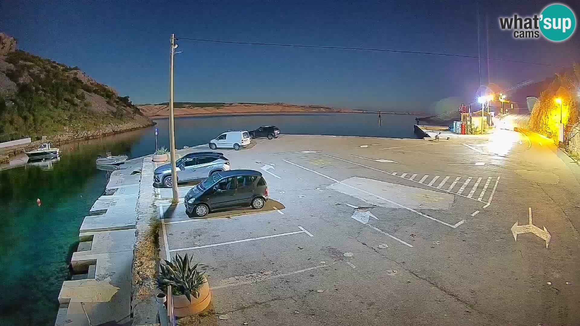 Webcam Fährhafen Prizna – zur Insel Pag