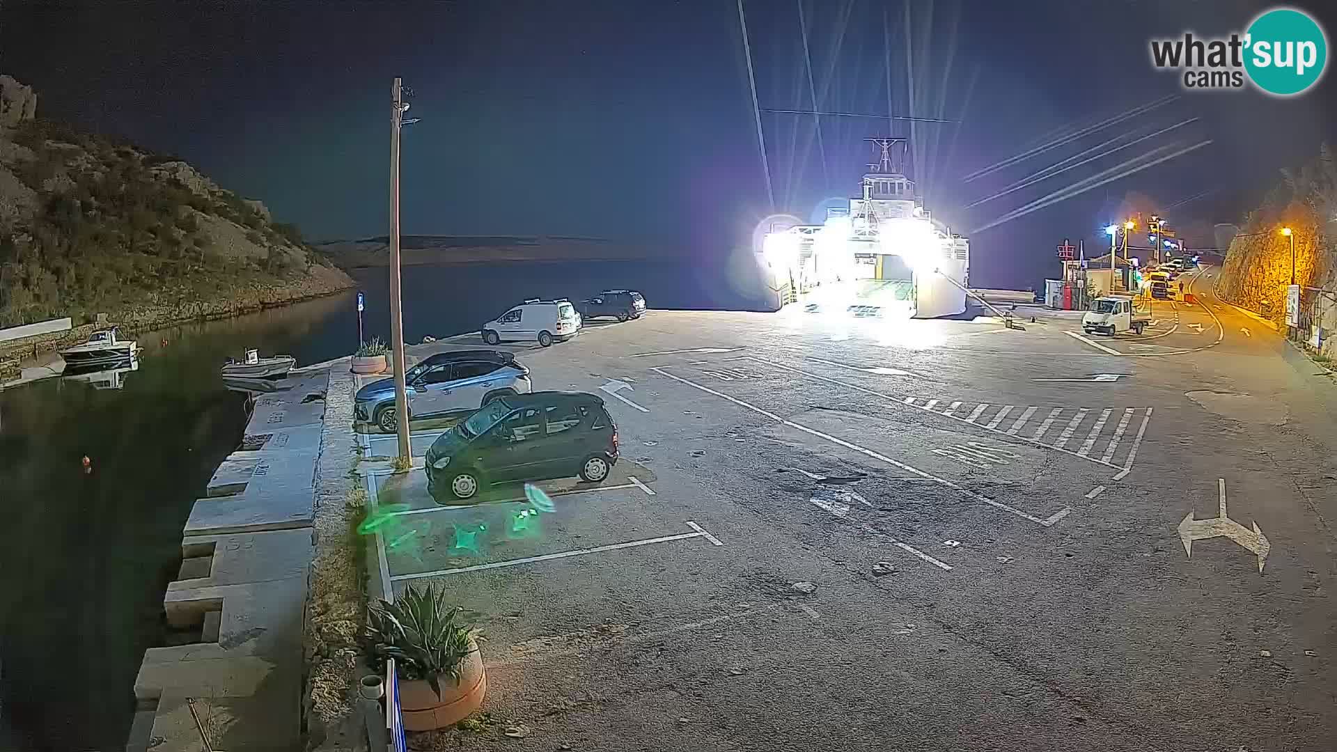 Webcam port de ferry de Prizna – vers l’île de Pag