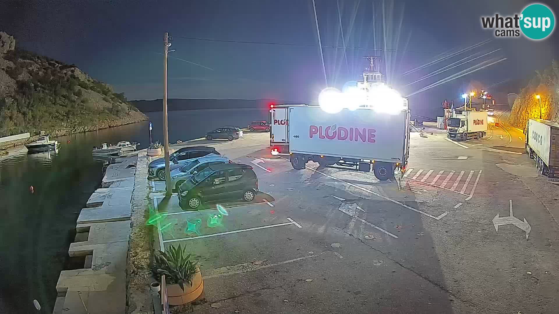 Webcam Fährhafen Prizna – zur Insel Pag