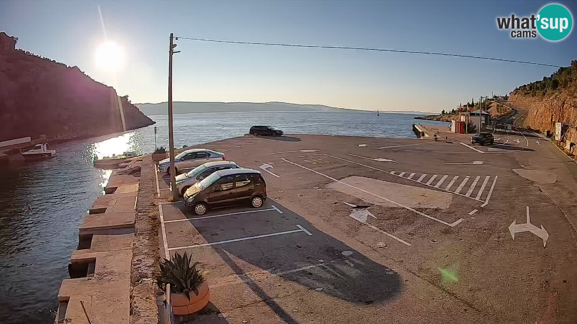 Webcam Fährhafen Prizna – zur Insel Pag