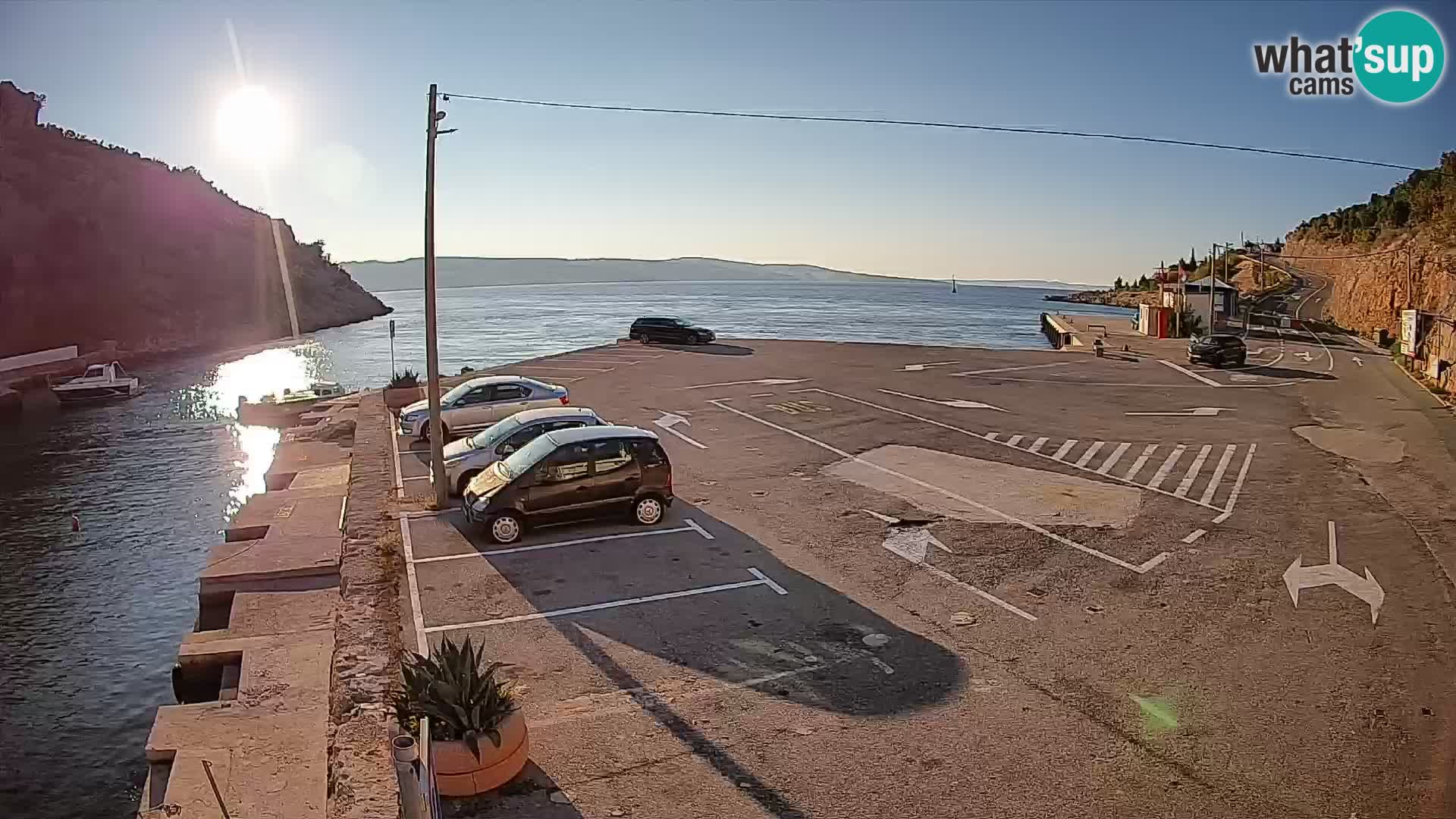 Webcam Fährhafen Prizna – zur Insel Pag