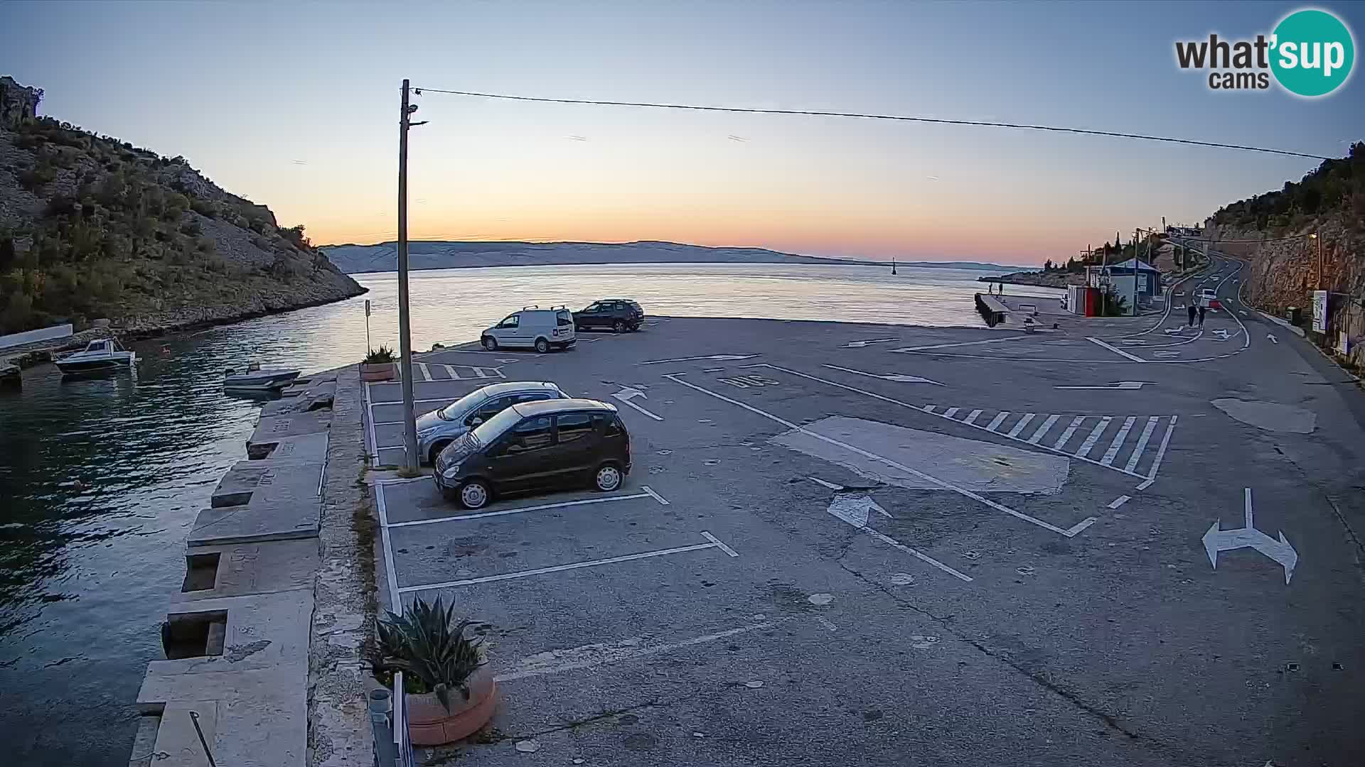 Webcam Fährhafen Prizna – zur Insel Pag