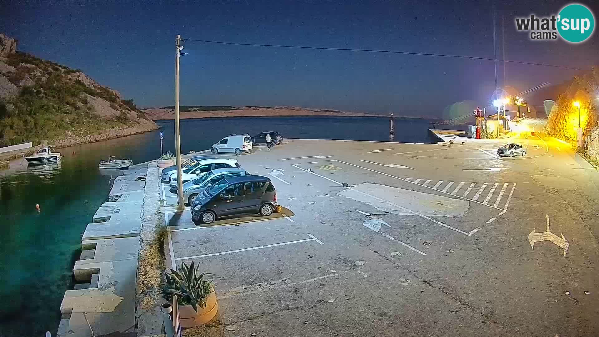 Webcam Prizna ferry port to Pag island