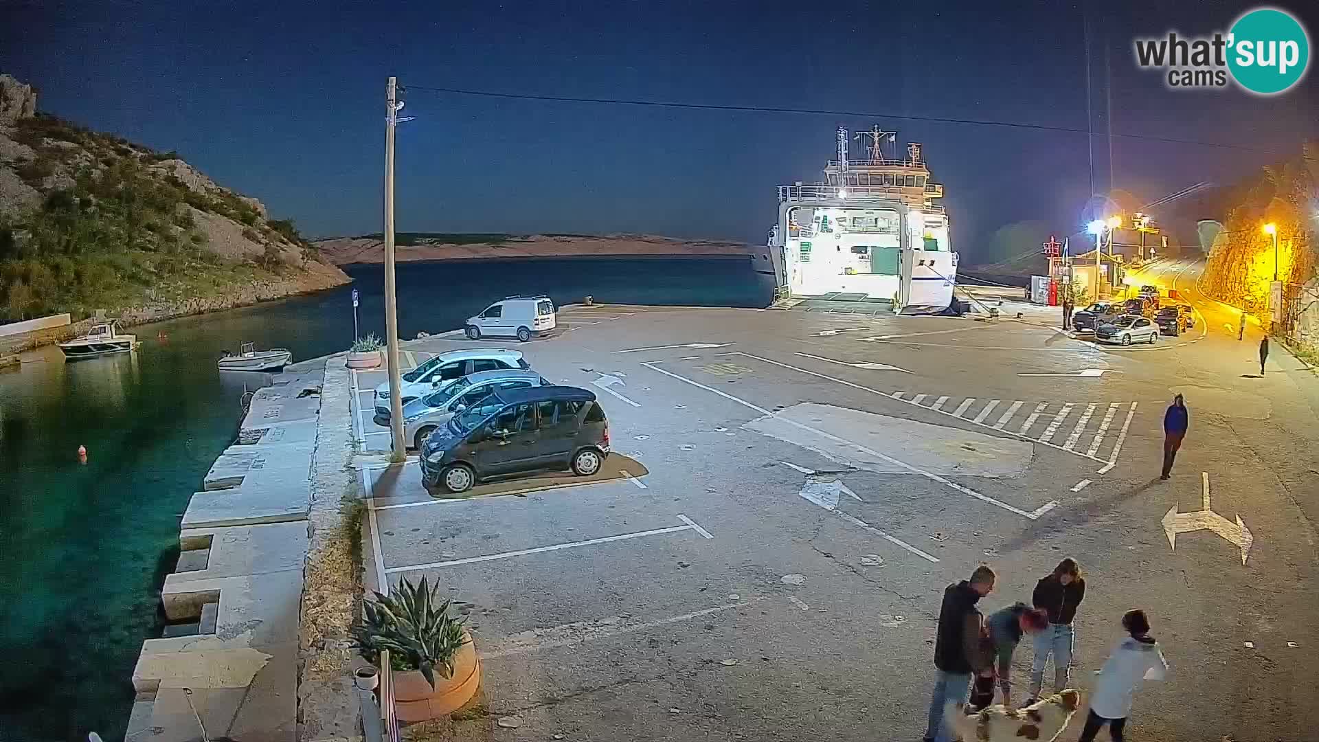 Webcam Prizna ferry port to Pag island