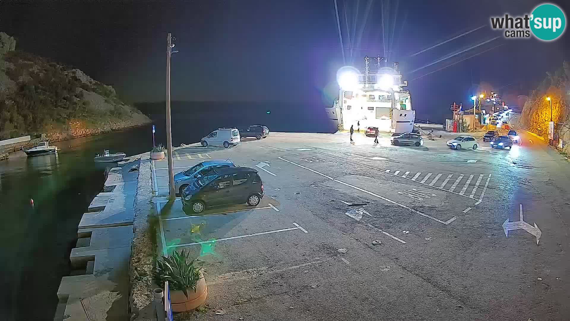 Webcam Prizna ferry port to Pag island