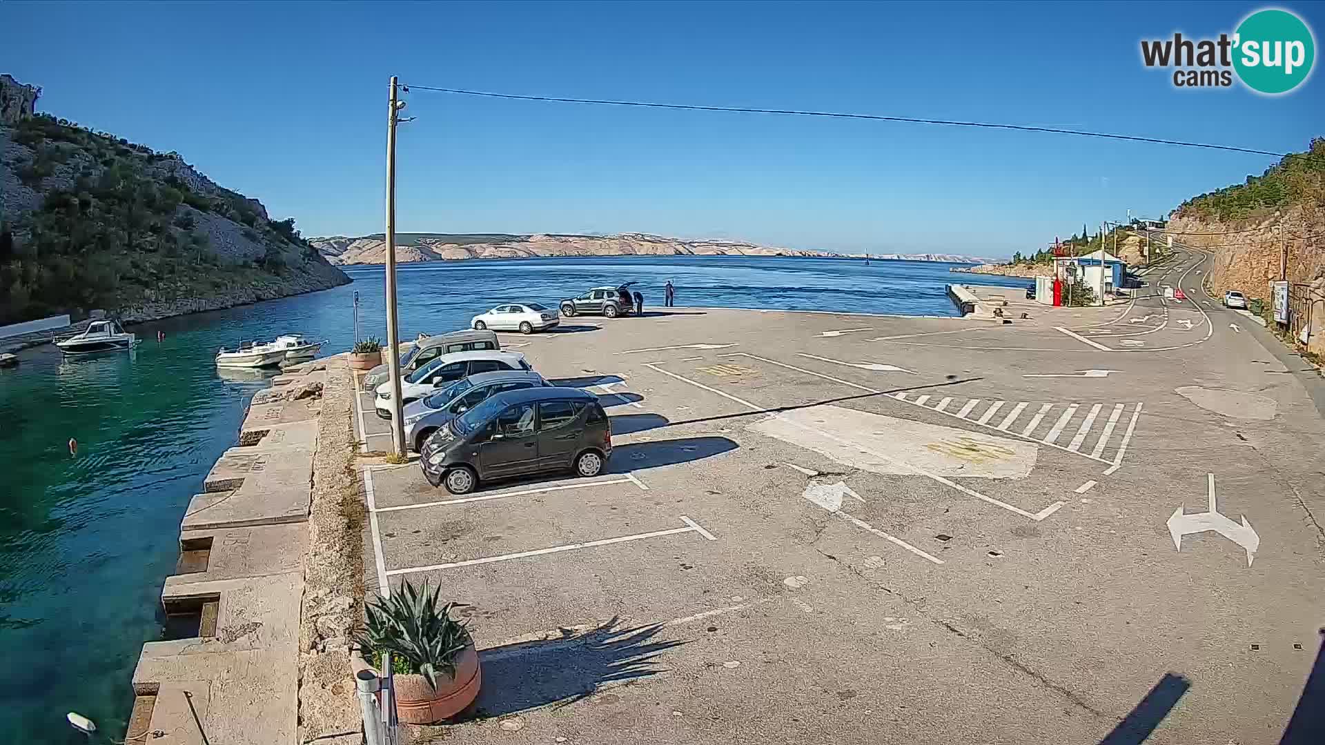 Webcam Fährhafen Prizna – zur Insel Pag