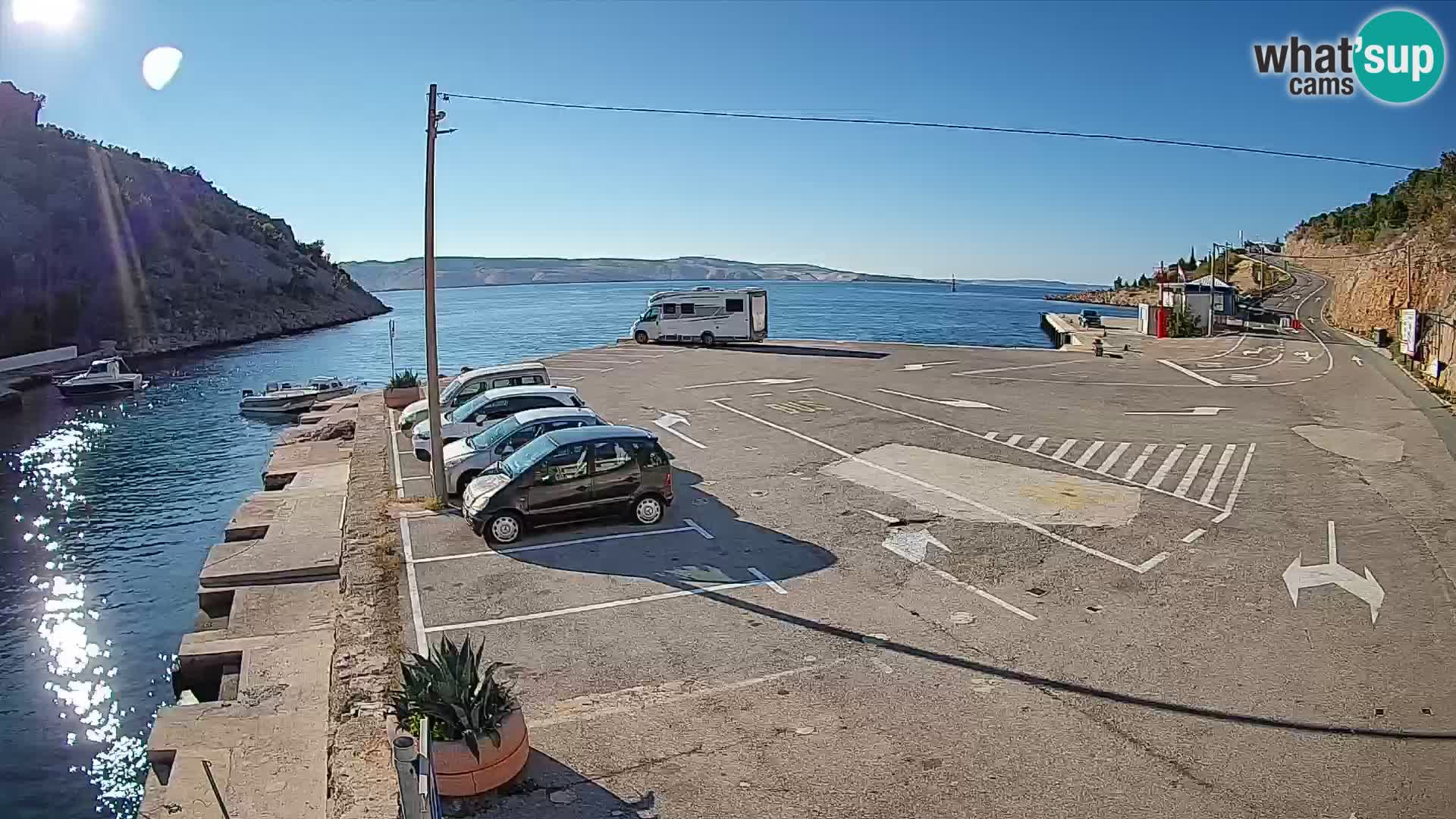 Webcam Fährhafen Prizna – zur Insel Pag